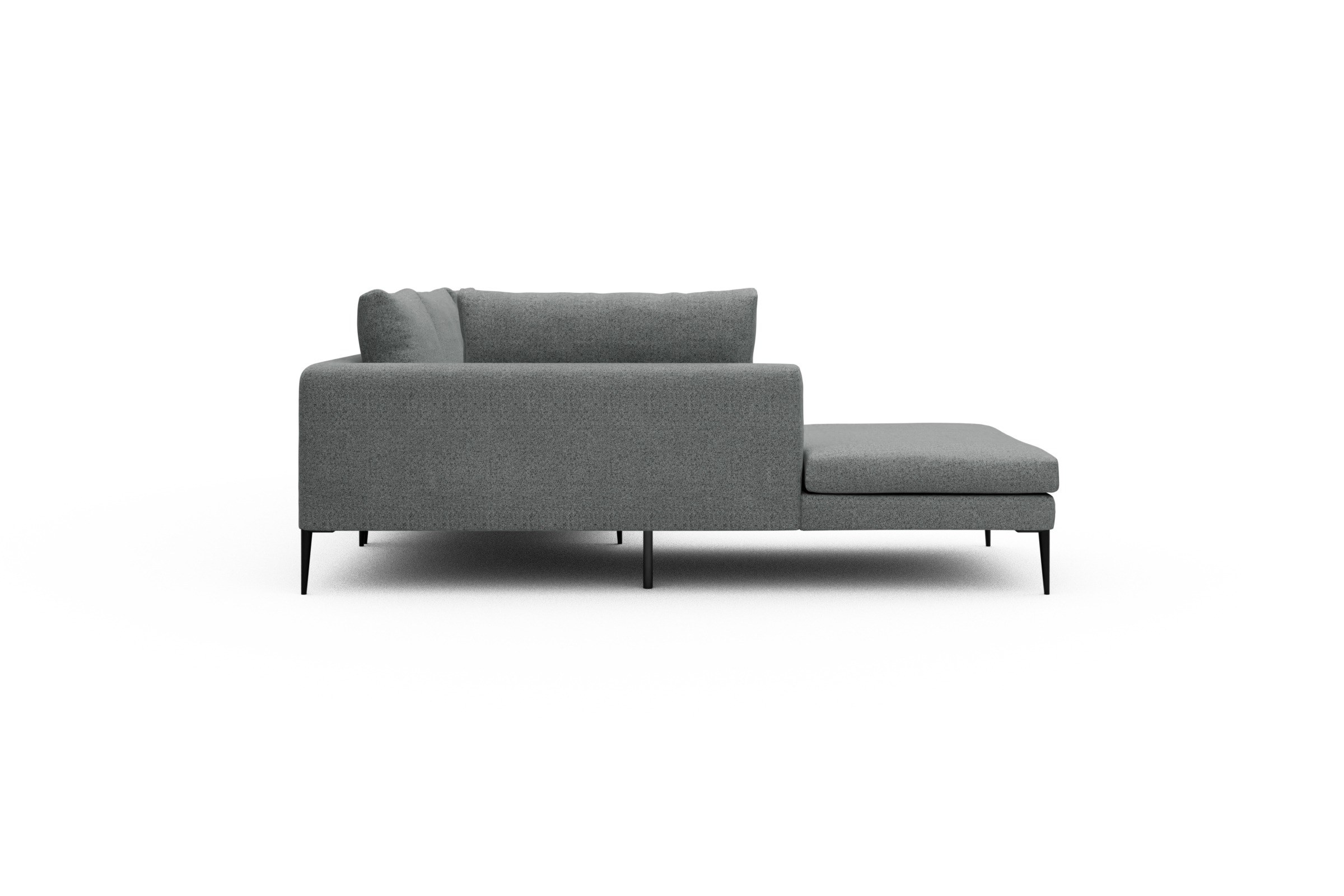 Ecksofa Paul Relax-Ecke rechts mit 3-Sitzer Aivi-Gravet-Grey