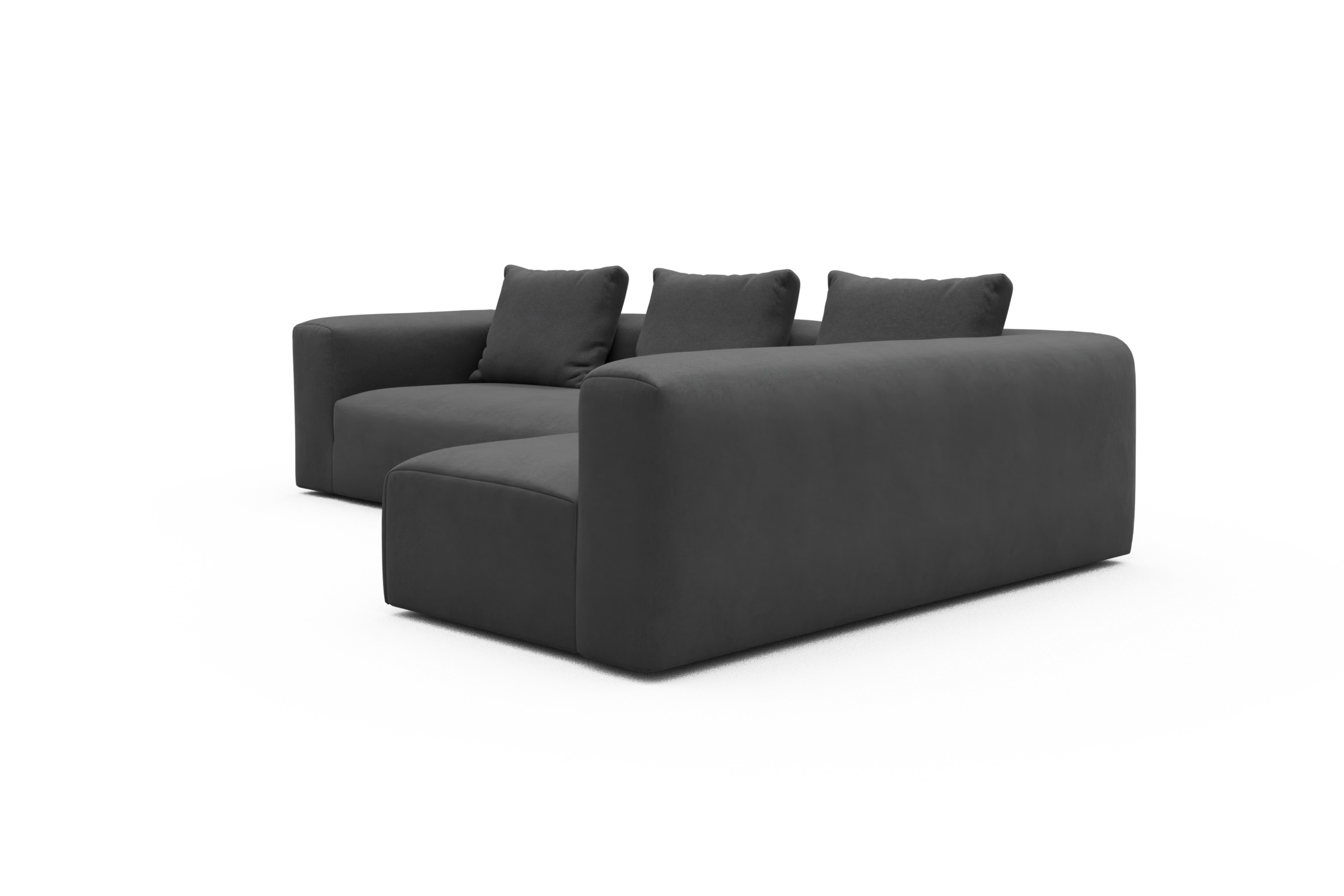 Ecksofa Fred 2x 2,5-Sitzer rechts offen Satya-Zinc