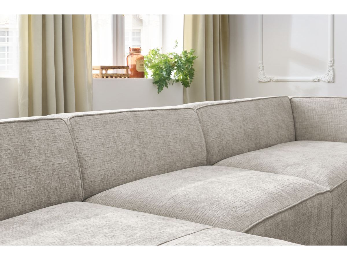 Bobochic Megeve Wohnlandschaft Strukturstoff Beige Ecke links