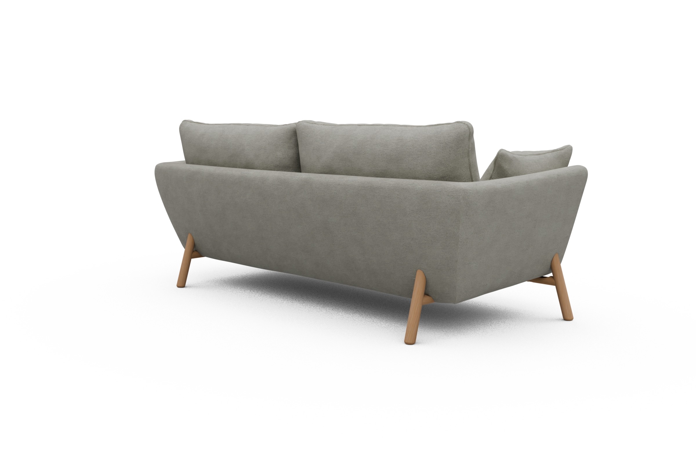 Sofa Emil 3-Sitzer Beinfarbe Eiche Natur Carreno-Moon-Stone-White