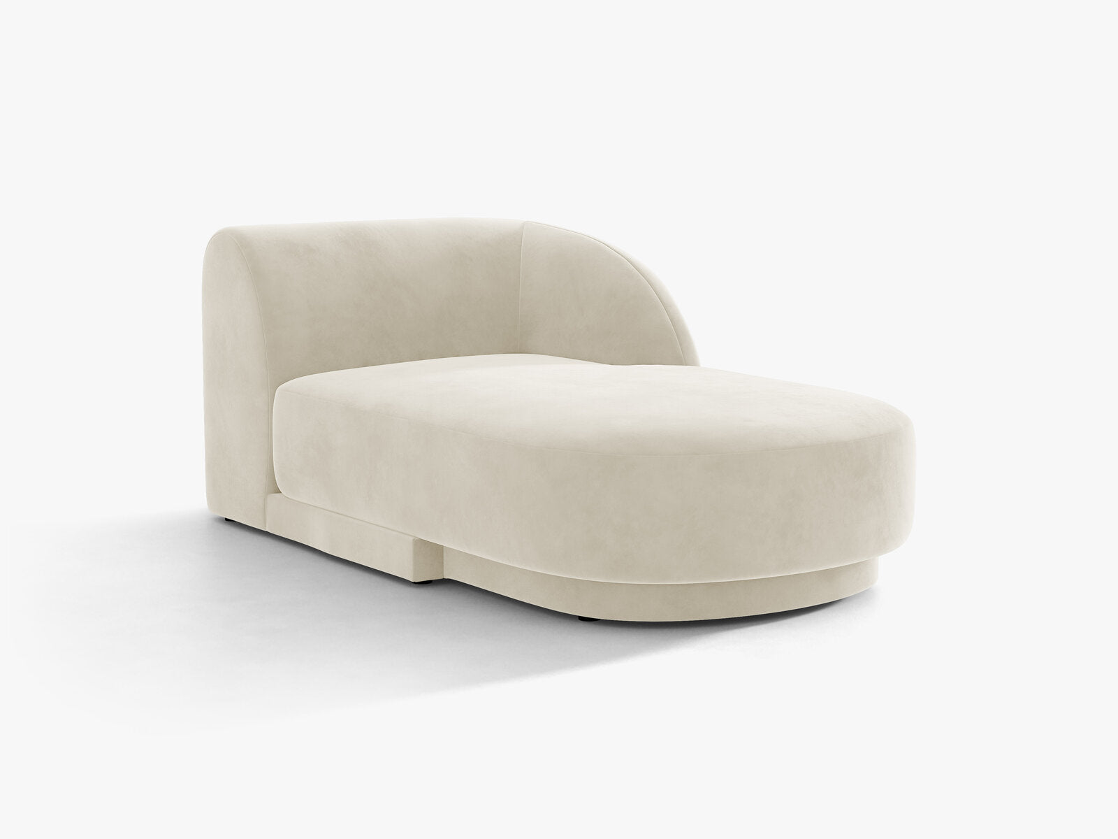 Micadoni Modul Miley 2-Sitzer Rechts Samt Bluvel Helles Beige