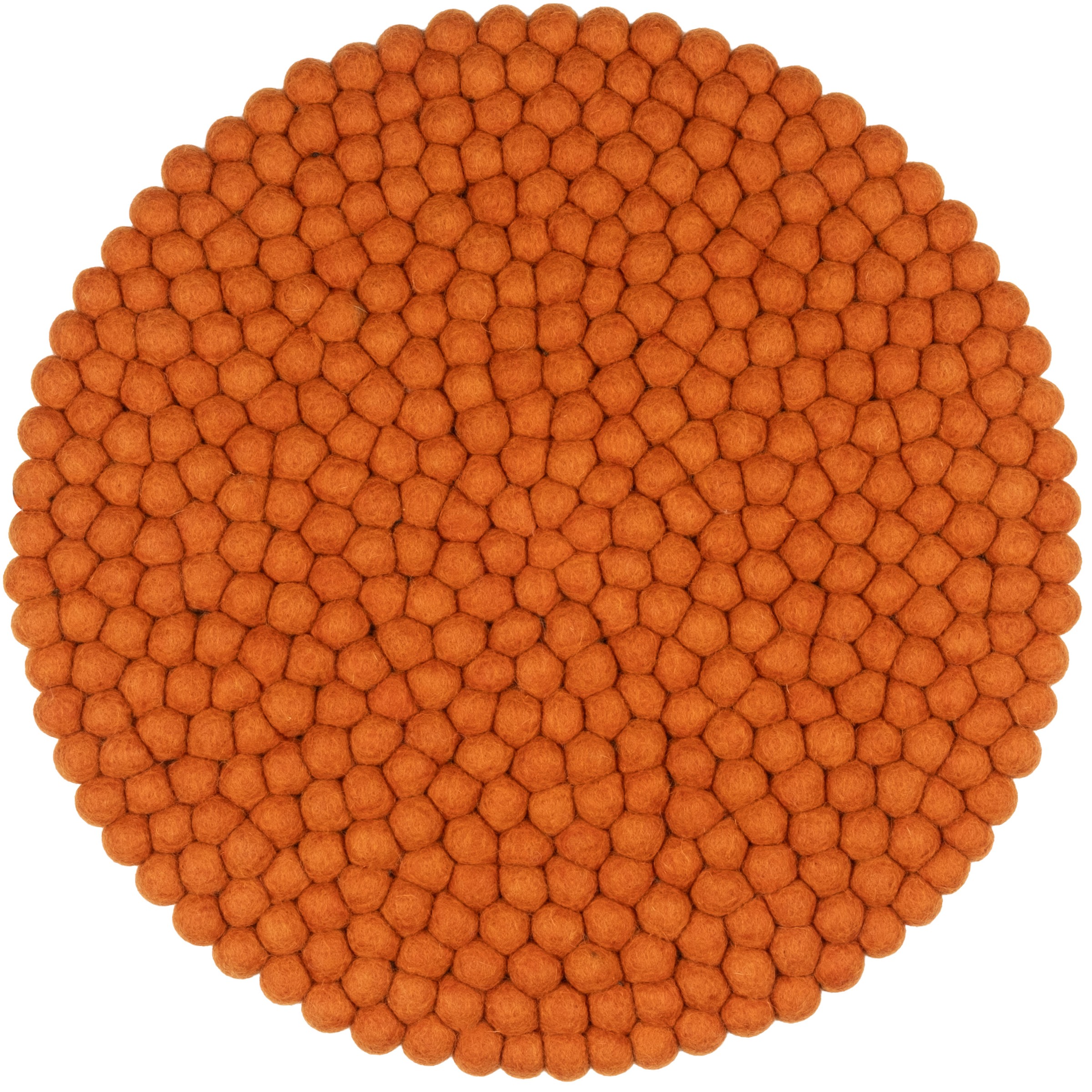 myfelt Afra Filzkugel-Sitzauflage Orange Ø 36 cm