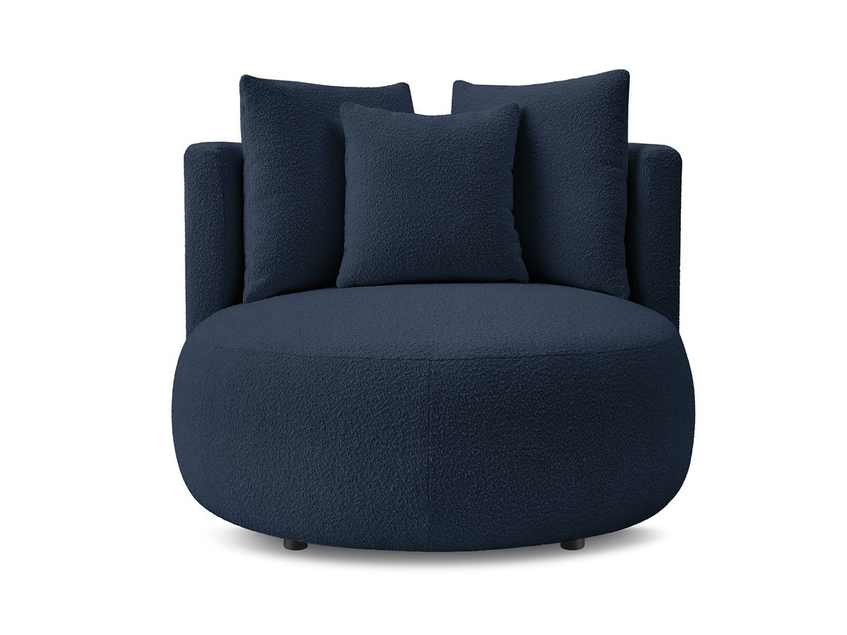 Bobochic Cesar Sessel Bouclé-Stoff Blau