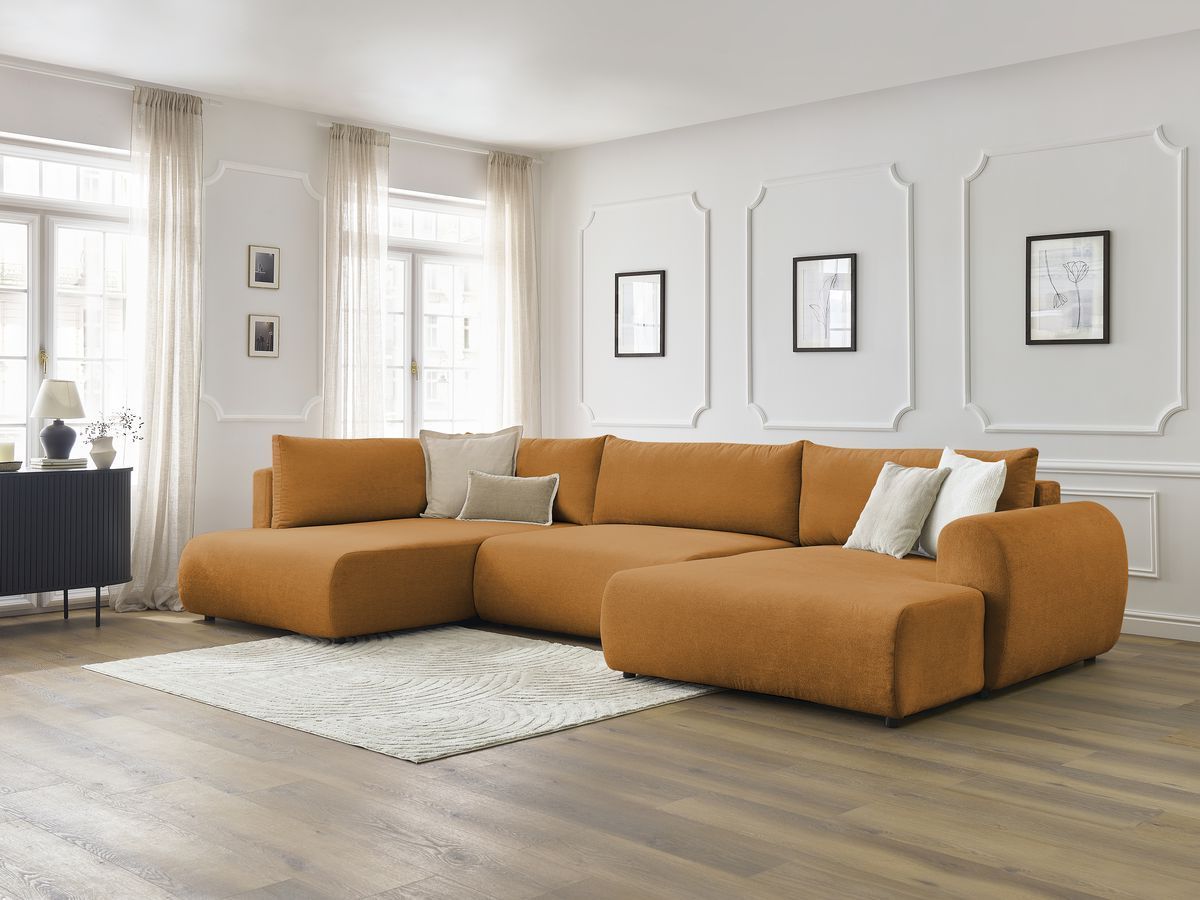 Bobochic Lucien Wohnlandschaft Stoff Gelb Ecke rechts