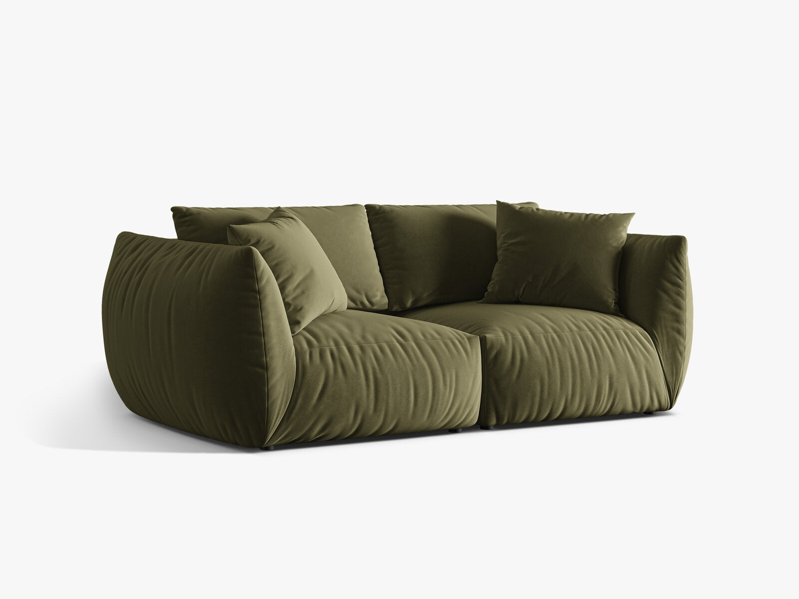 Micadoni Sofa Chris 3-Sitzer Samt Hellgrün