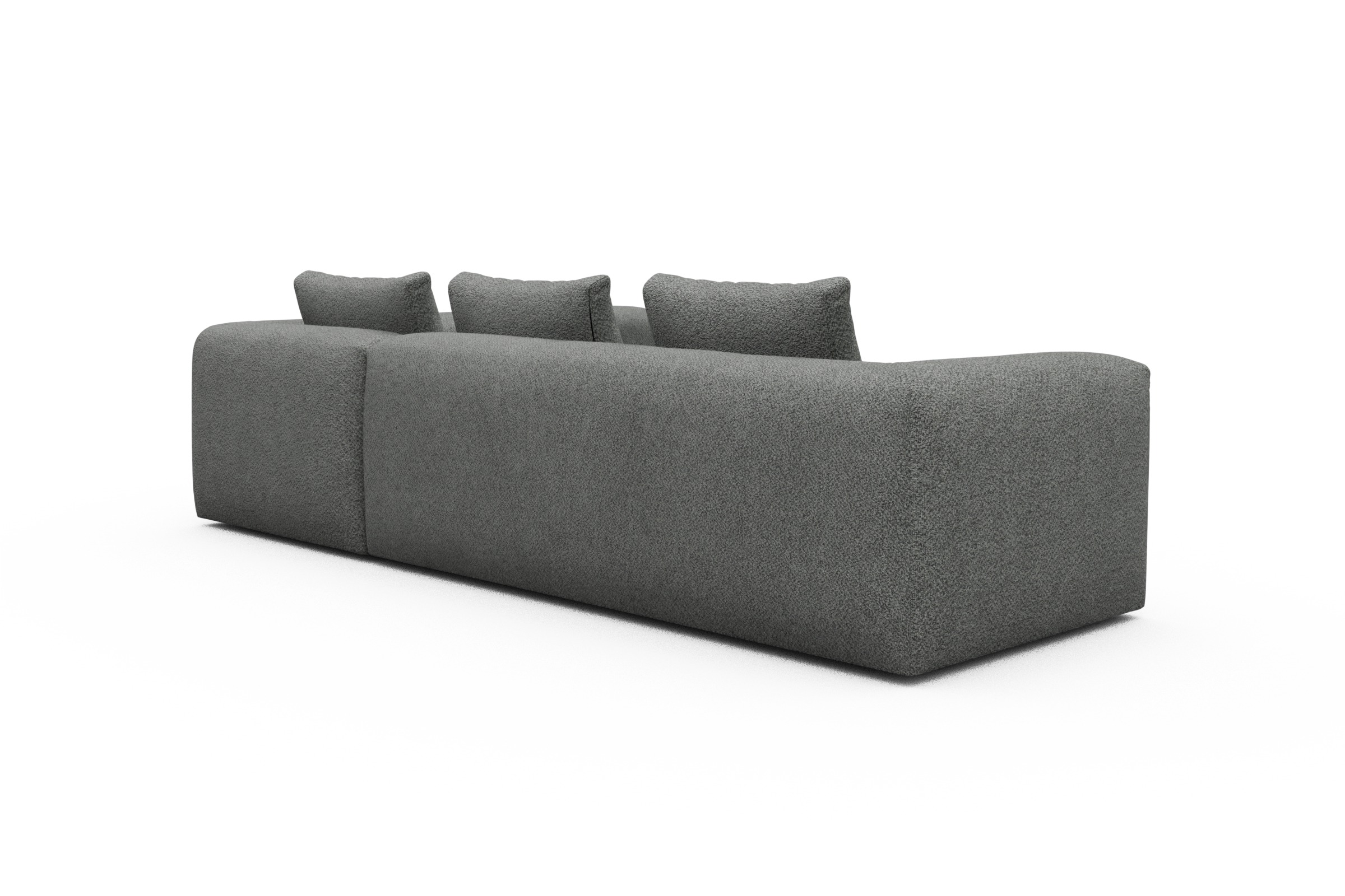 Ecksofa Fred 2x 2,5-Sitzer rechts offen Vanora-Warm-Grey