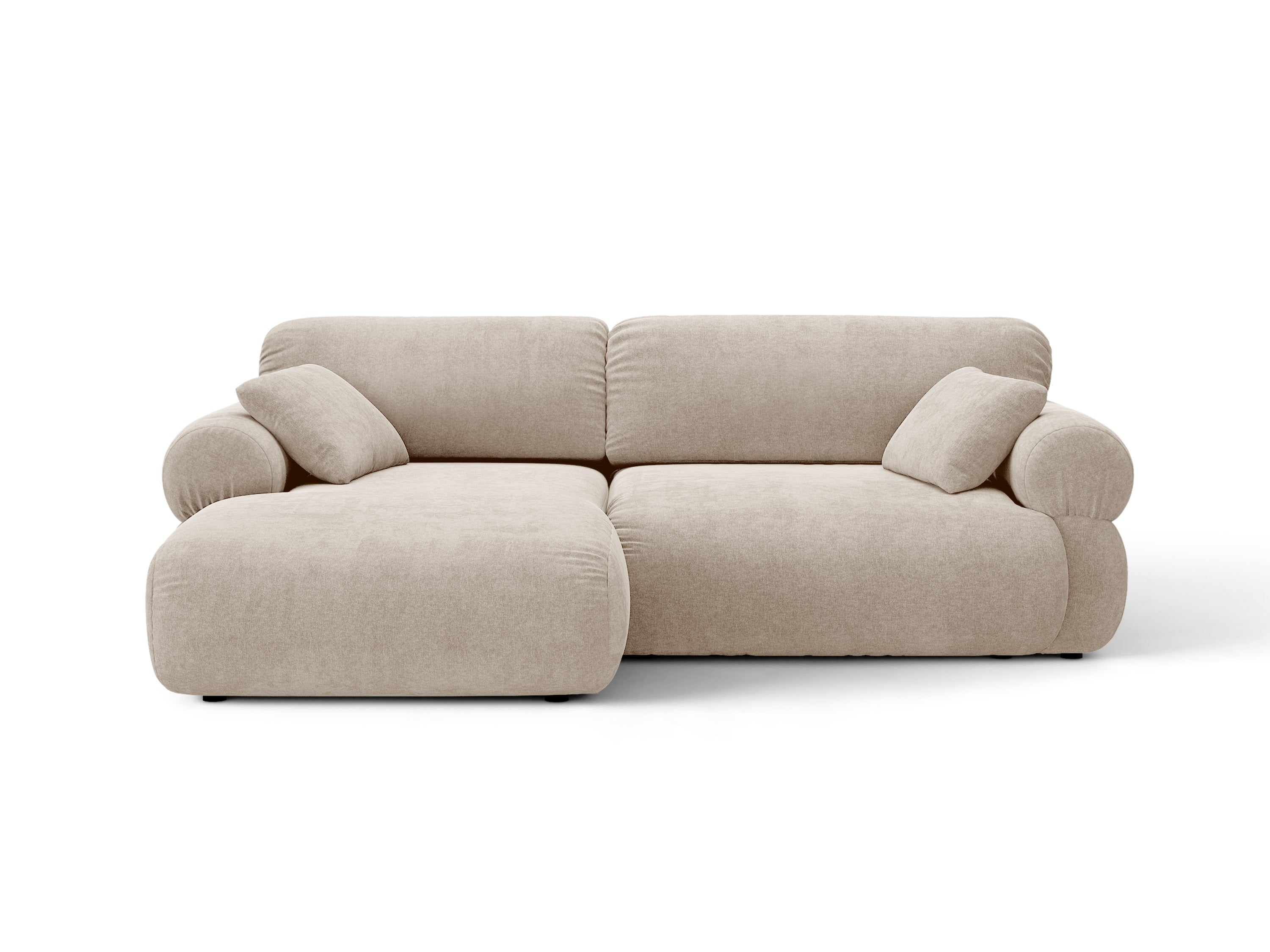 Micadoni Ophelia Ecksofa 4-Sitzer Strukturierter Stoff Liberty Beige Links
