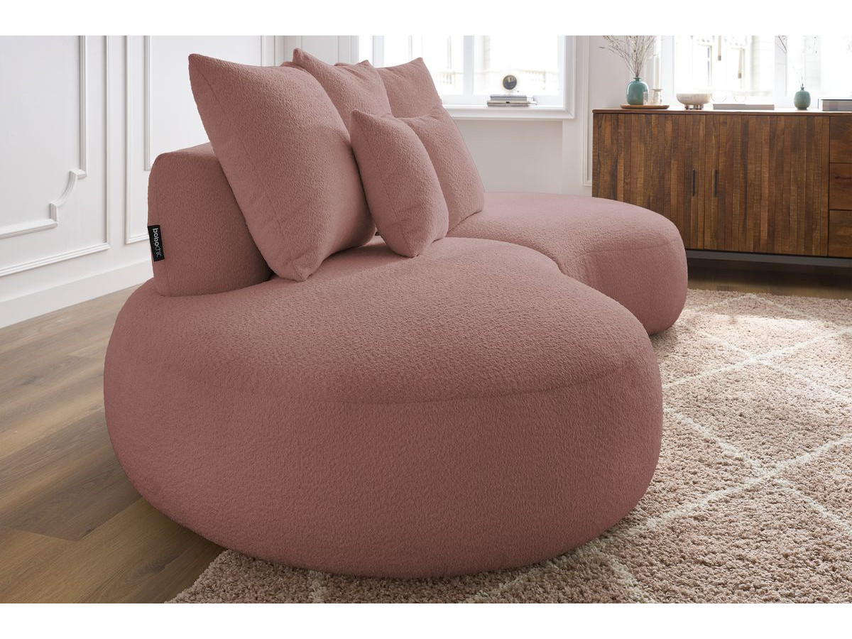Bobochic Saint-germain Sofa 3-Sitzer Bouclé-Stoff Rosa