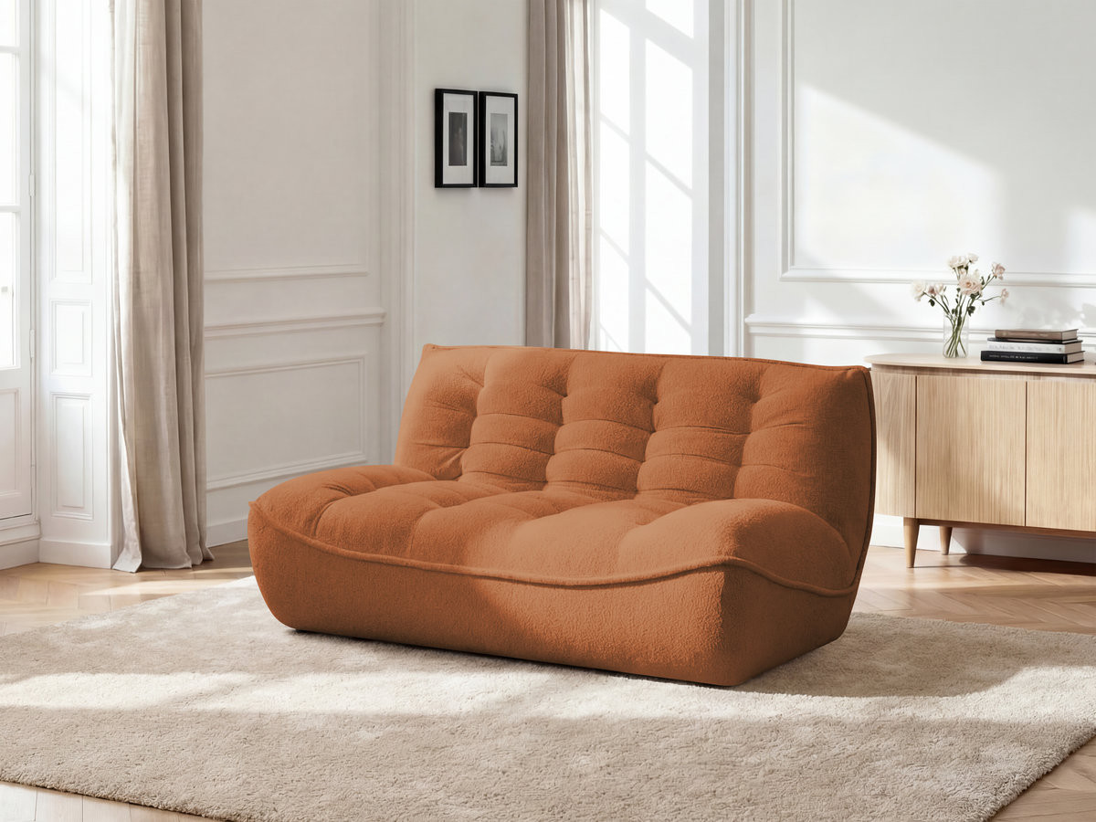 Bobochic Serena Sofamodul 2-Sitzer Melange-Stoff Orange