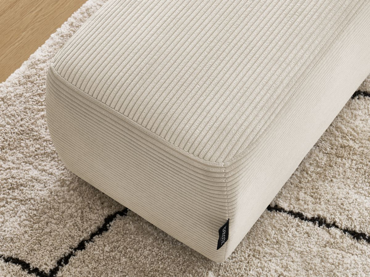 Bobochic Atilla Pouf Cordsamt Beige
