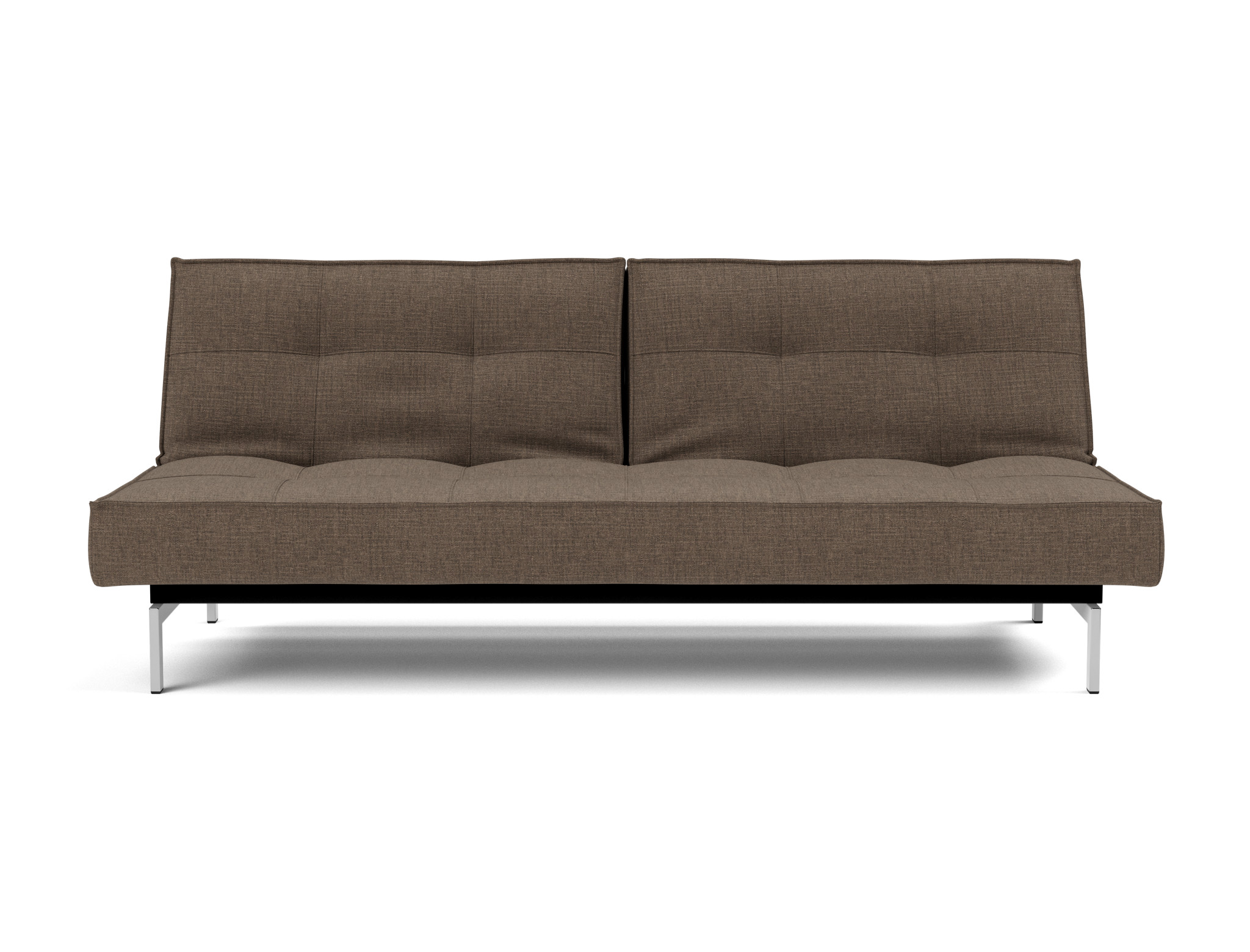 Schlafsofa Splitback Chenille Esina 411-Cedar-Brown Beine Chrom