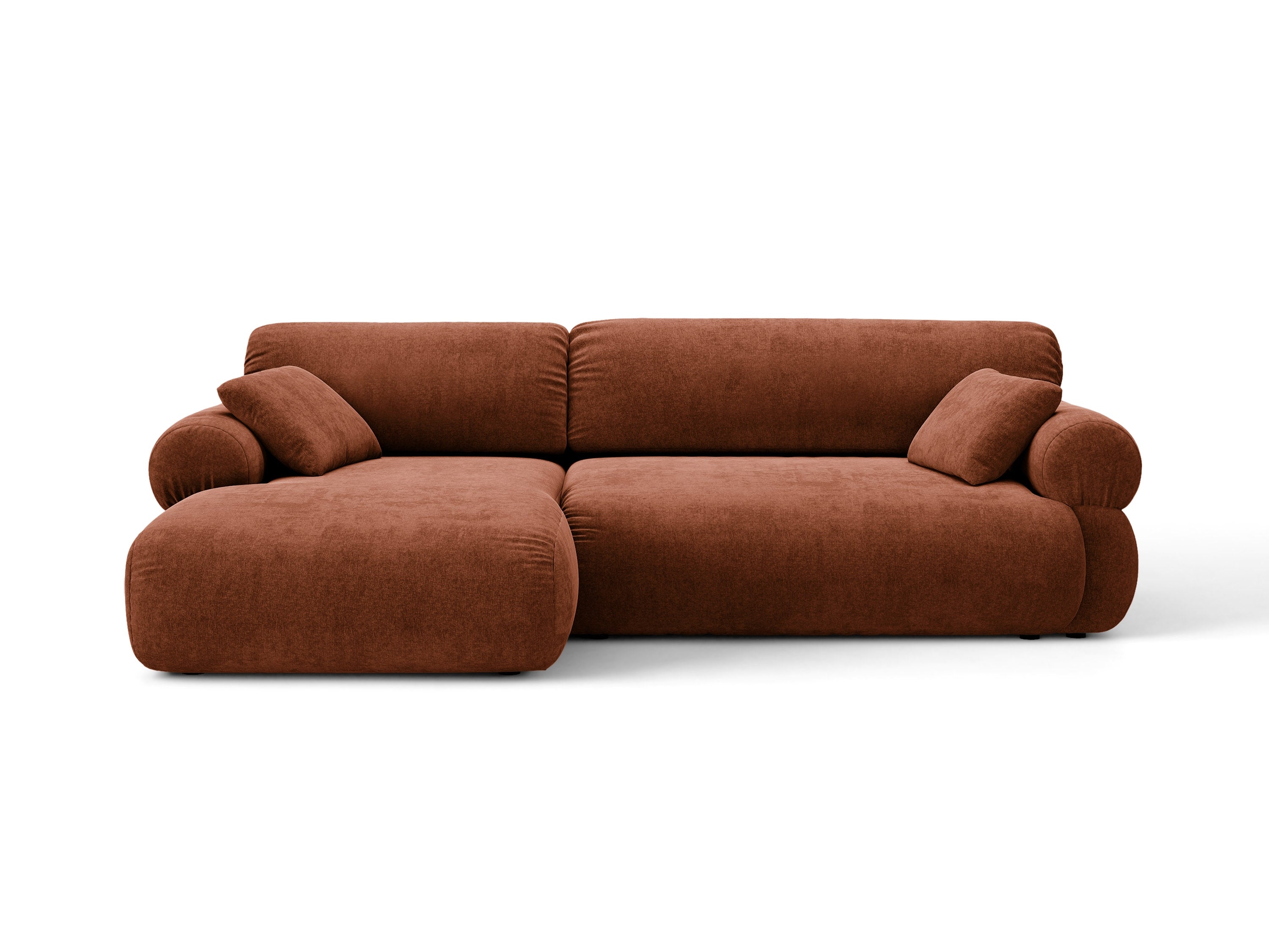 Micadoni Ophelia Ecksofa Links Strukturierter Stoff Liberty Ziegel