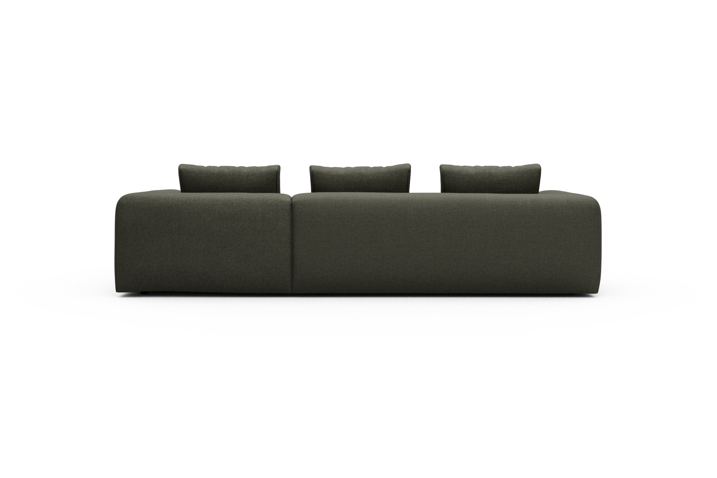 Ecksofa Fred Chaiselongue rechts mit 2,5-Sitzer Sama-Winter-Moss
