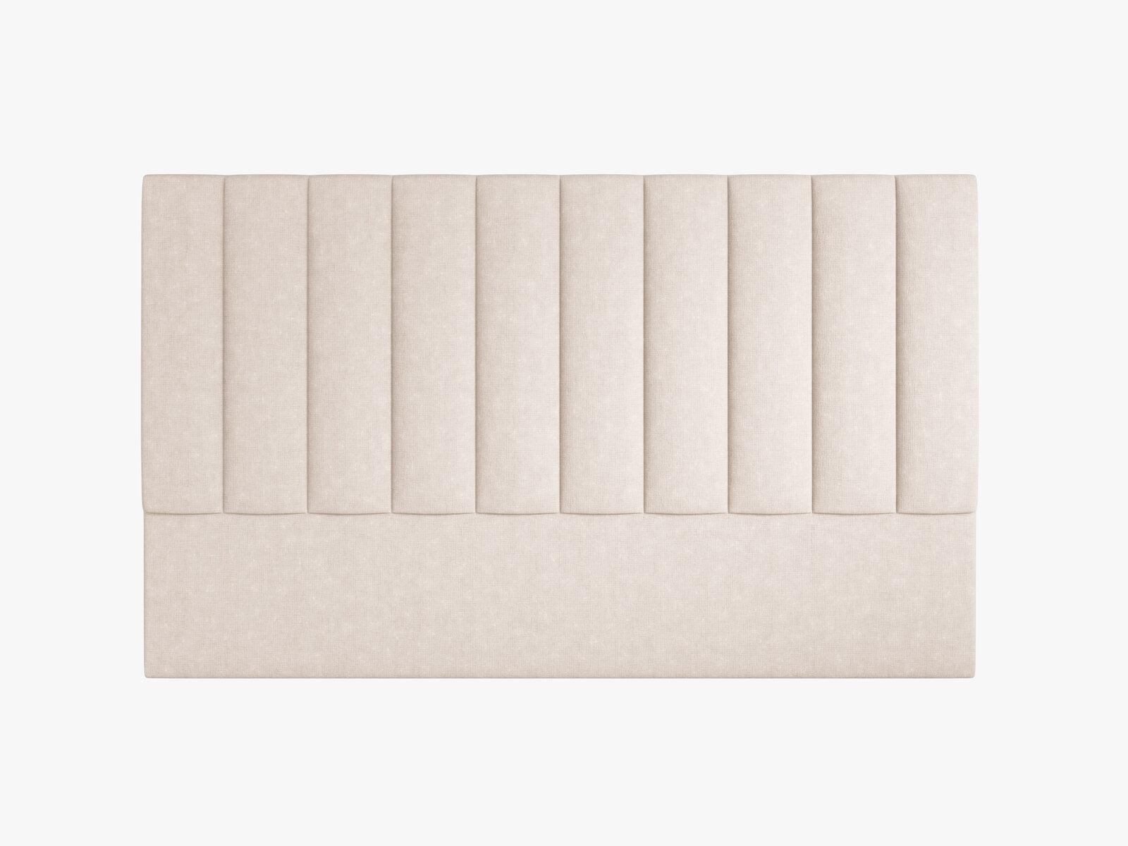 Micadoni Marl Samtiger Kopfteil 140 cm (H 120 cm) Strukturierter Stoff Liberty Beige 200x120