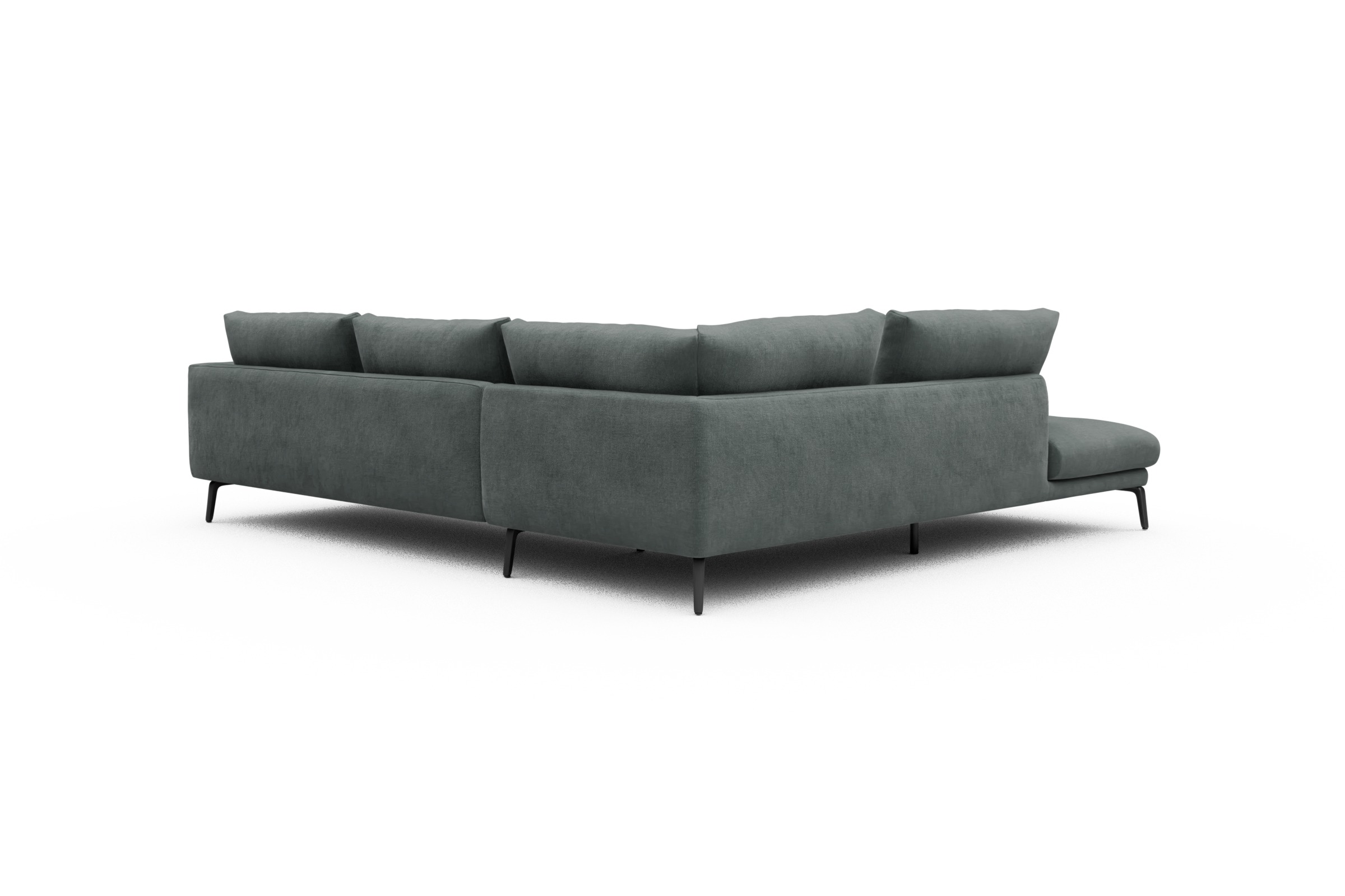 Ecksofa Karl Relax-Ecke links mit 2,5-Sitzer Smooth-Silver-Grey