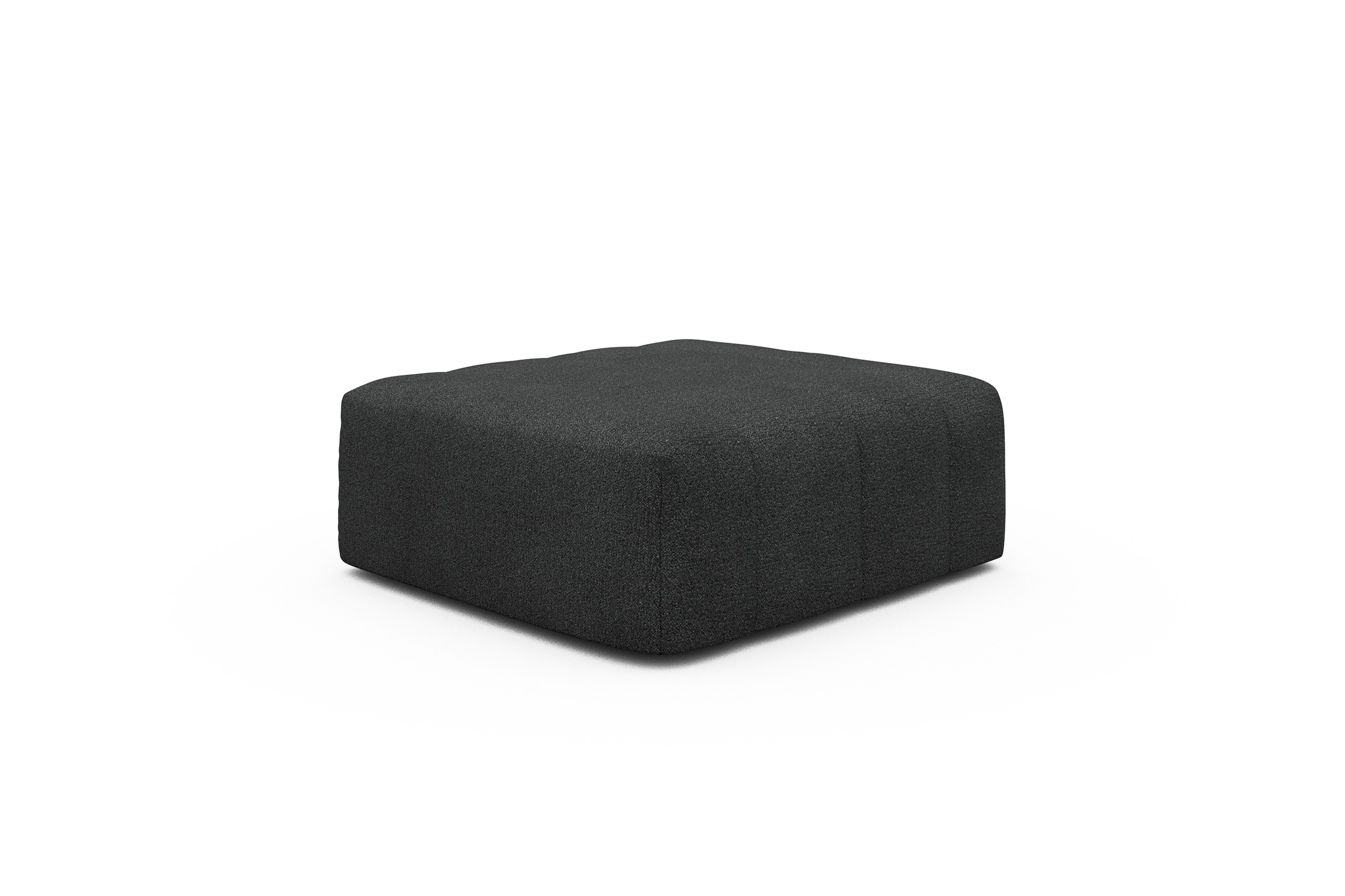 Sitzhocker Hugo Ottomane Boucle-Charcoal