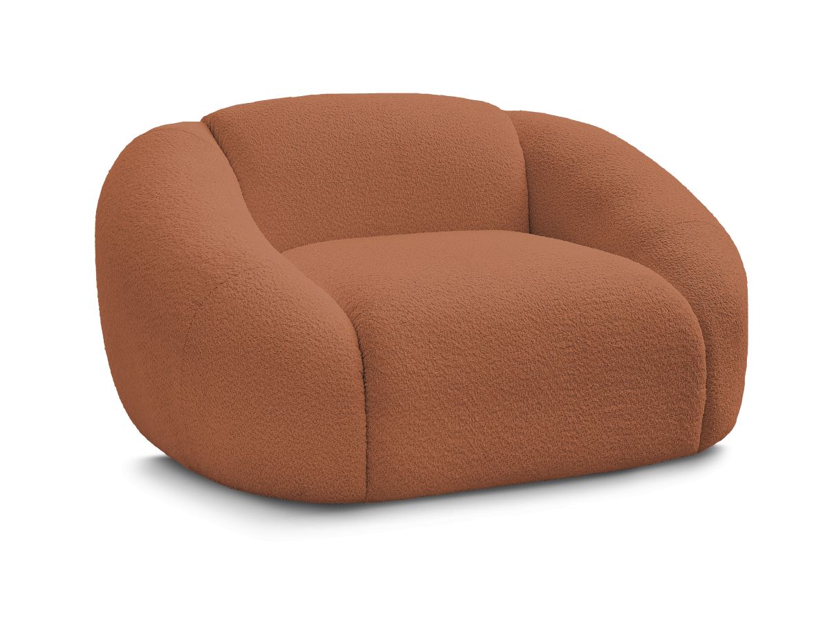 Bouclé-Stoff · Orange