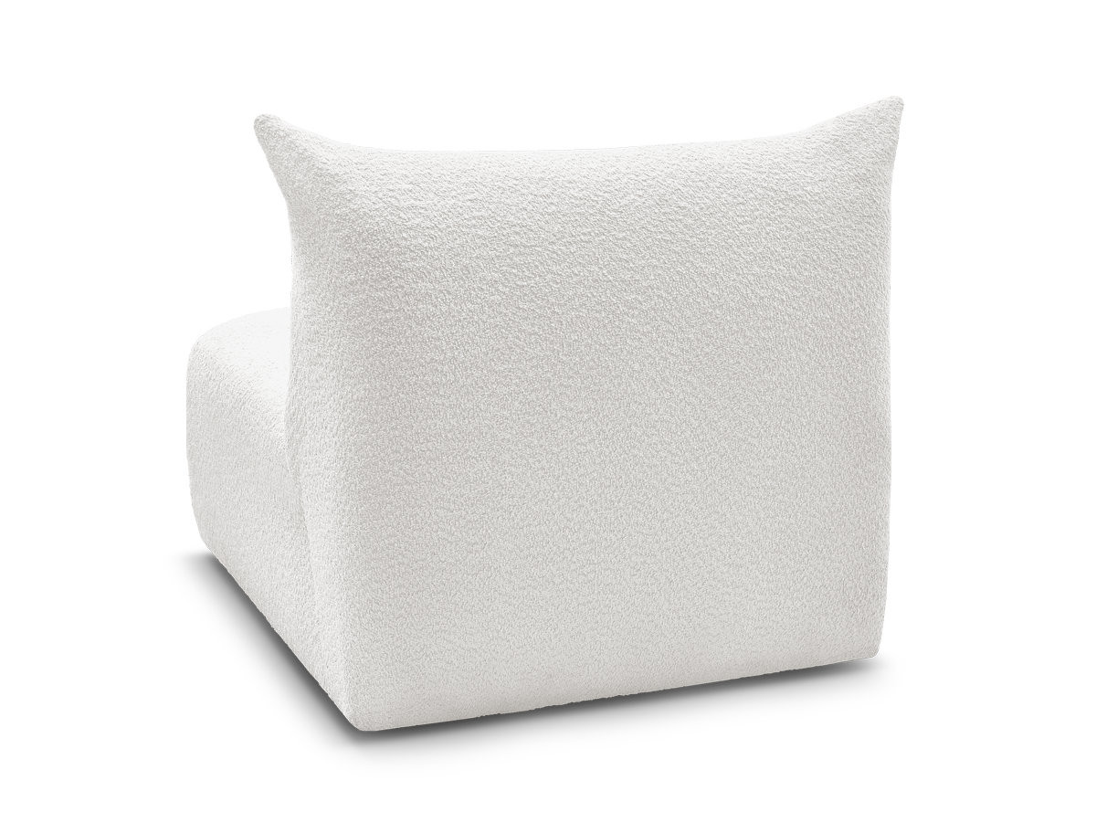 Bobochic Azra Sofamodul 1-Sitzer 90 × 112 cm Bouclé-Stoff Weiß