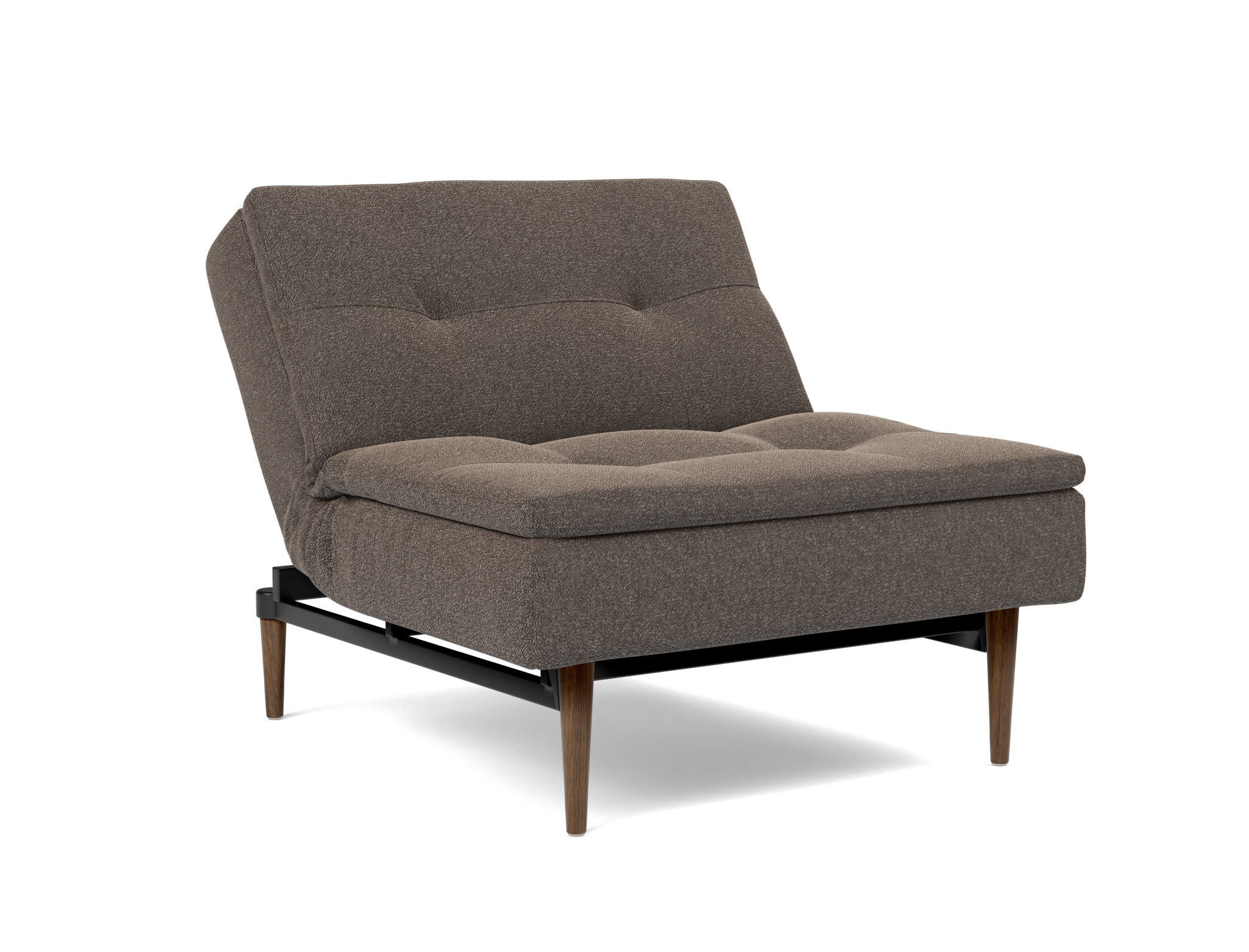 Sessel Dublexo Boucle Skandi 530-Taupe Beine Styletto Eiche dunkel
