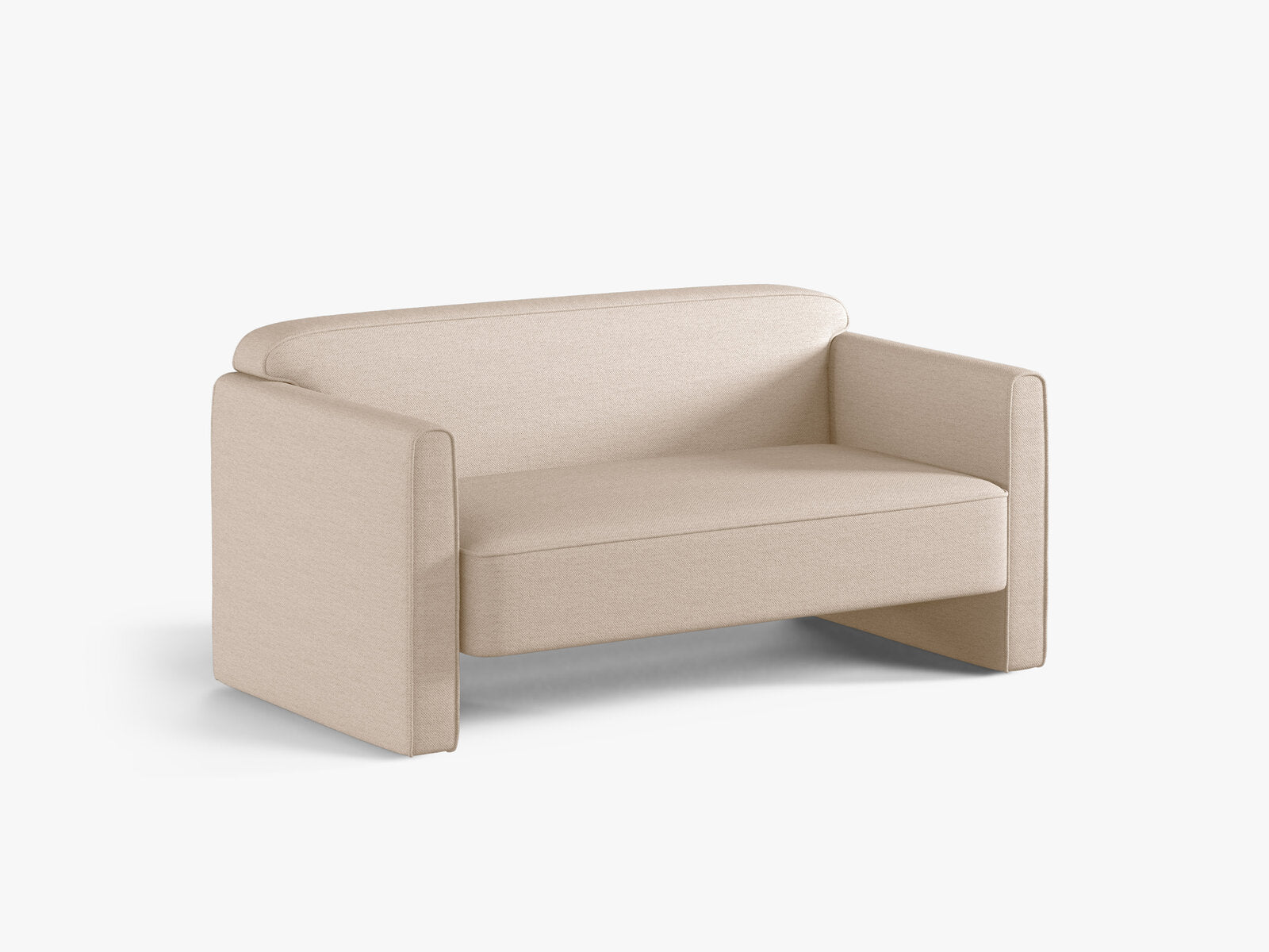 Micadoni Sofa Abby 2-Sitzer Strukturierter Stoff Heritage Sand