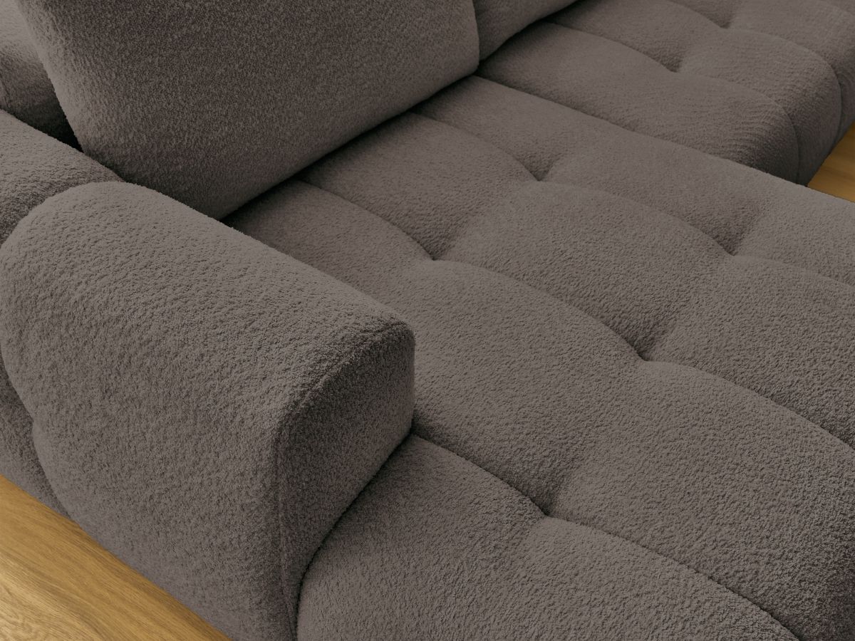 Bobochic Fuji Wohnlandschaft Bouclé-Stoff Braun Ecke links