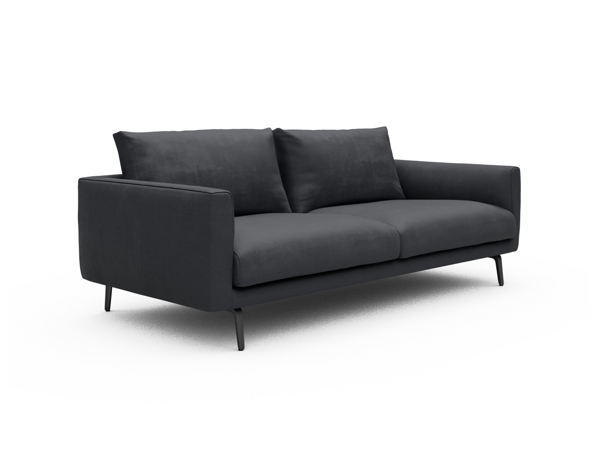 Skandi Home Sofa Karl 3-Sitzer Cordufine-Slate-Grey moebelfaktor