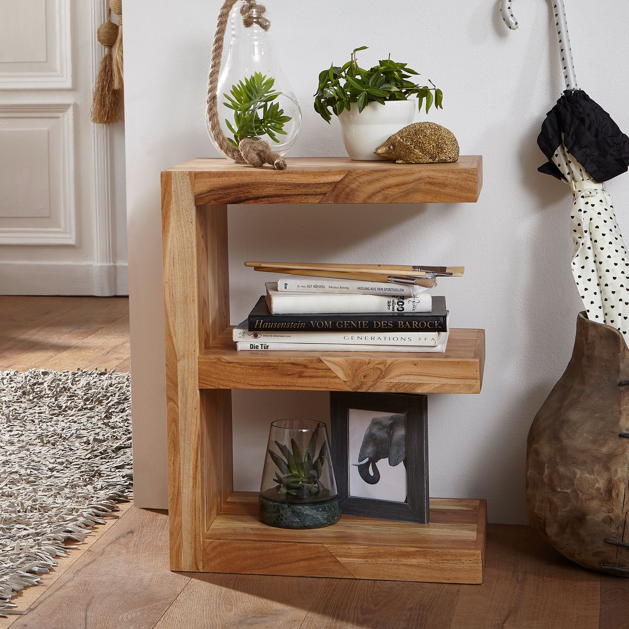 Beistelltisch Aalvik Massivholz Akazie 45 × 30 × 60 cm