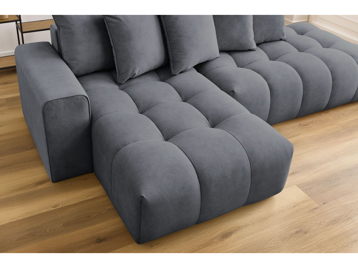 Bobochic Mont-blanc Ecksofa Samt Dunkelgrau Ecke links
