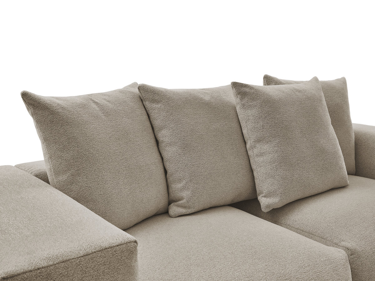 Bobochic Voltaire Sofa 3-Sitzer 248 × 100 cm Melange-Stoff Taupe