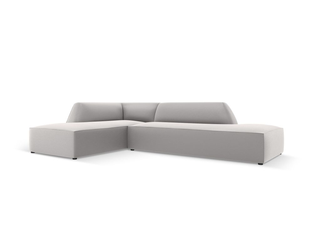 Cosmopolitan Design Ecksofa Siena 4-Sitzer offen Kunstleder Pacifico Hellgrau Links