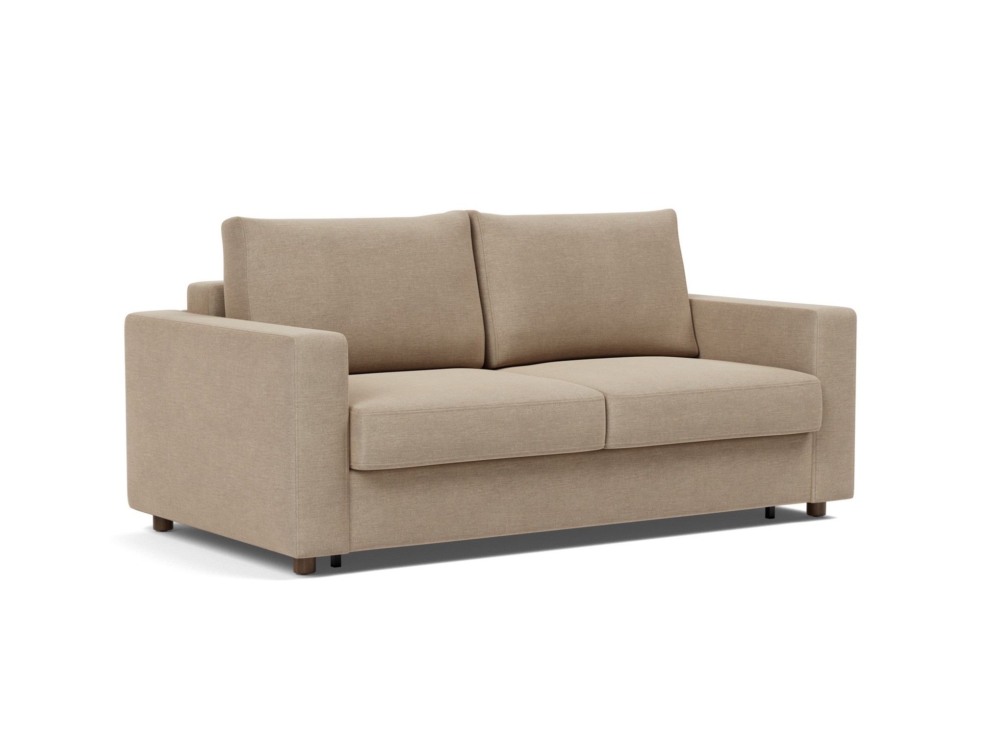 Schlafsofa Neah mit Standard-Armlehnen 160 Flachgewebe Phobos 587-Mocha