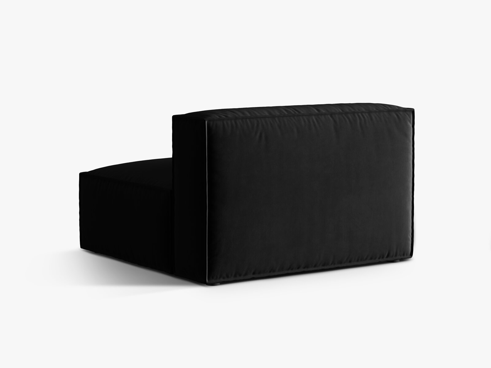 Micadoni Modul Nuria 2-Sitzer Samt Paris Schwarz