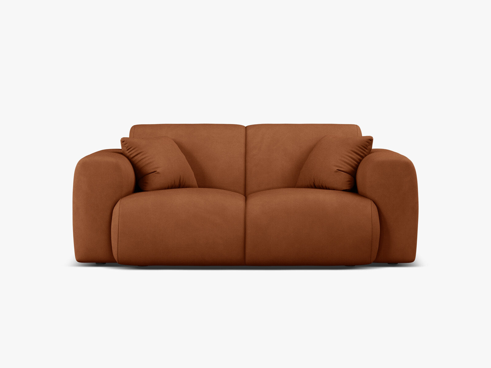 Micadoni Sofa Molino 2-Sitzer Strukturierter Stoff Rebel Orange