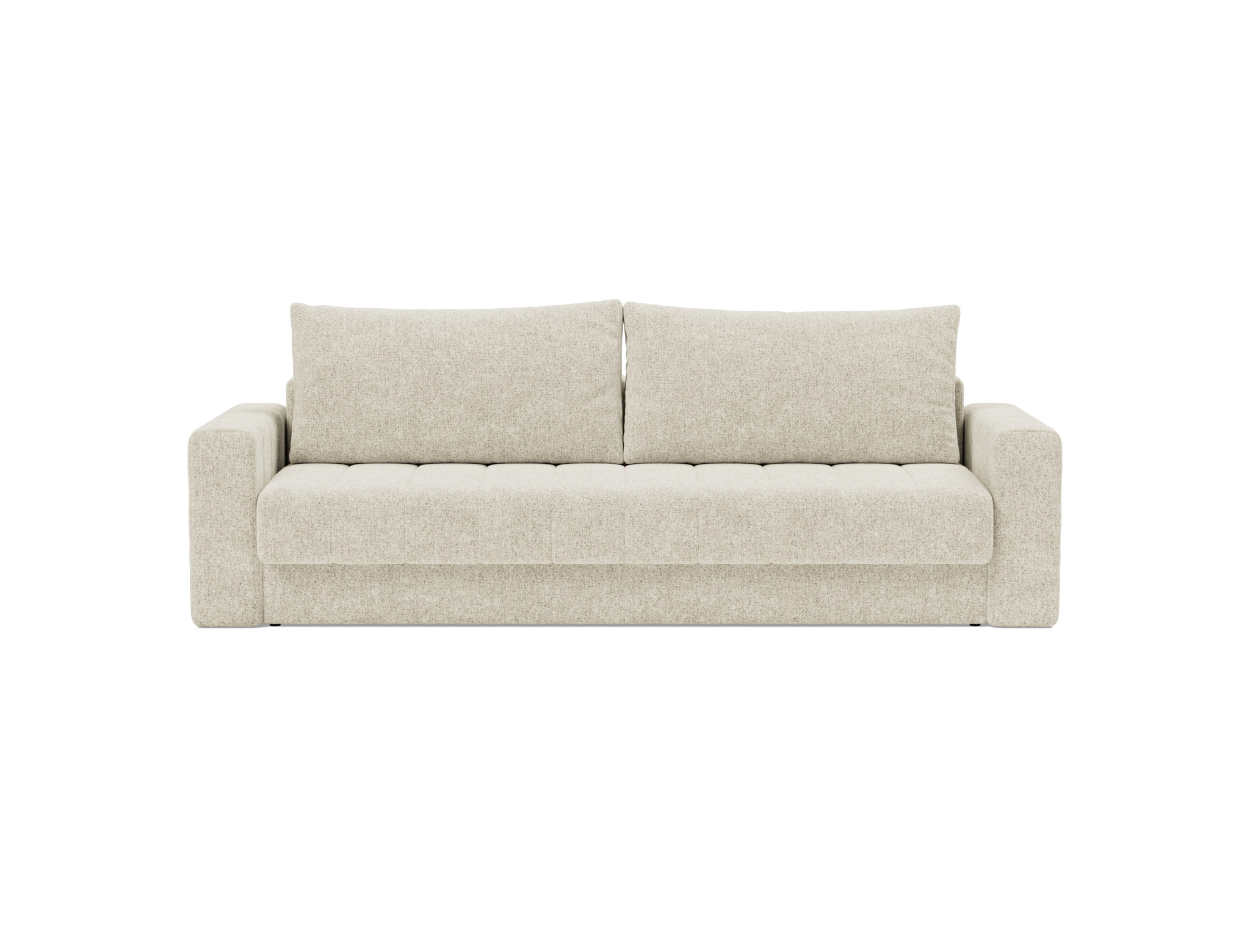Schlafsofa Akello mit Armlehnen Strukturierter Stoff Taura 357-Off-White