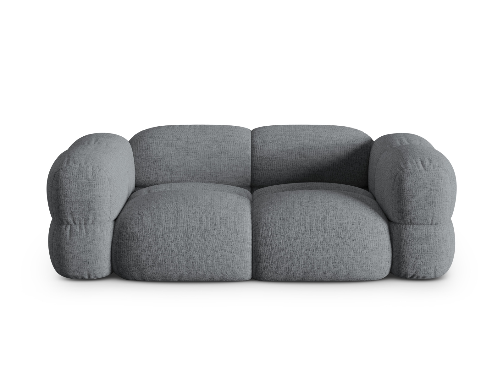 Cosmopolitan Design Sofa Loretto 3-Sitzer Strukturierter Stoff Sorella Grau
