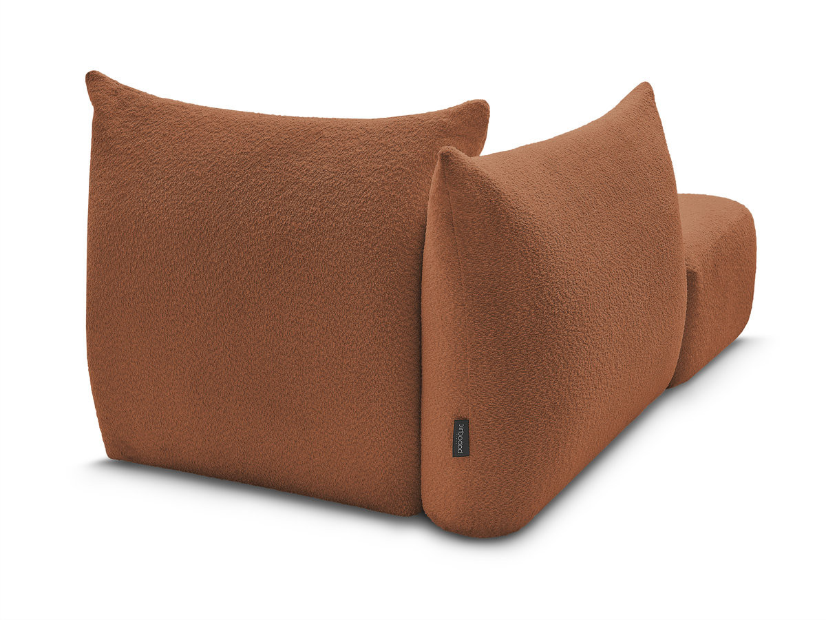 Bobochic Azra Méridienne-Modul Bouclé-Stoff Orange Ecke links