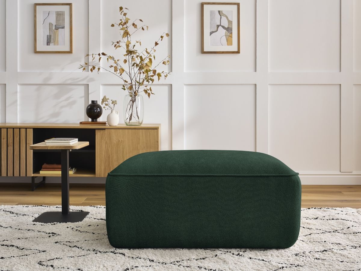 Bobochic Zephyr Pouf Strukturstoff Grün