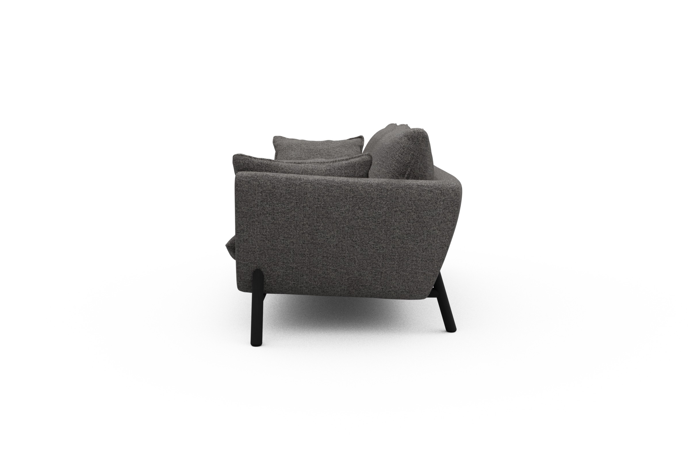 Sofa Emil 2-Sitzer Beinfarbe Eiche Schwarz Carreno-Salt-and-Pepper