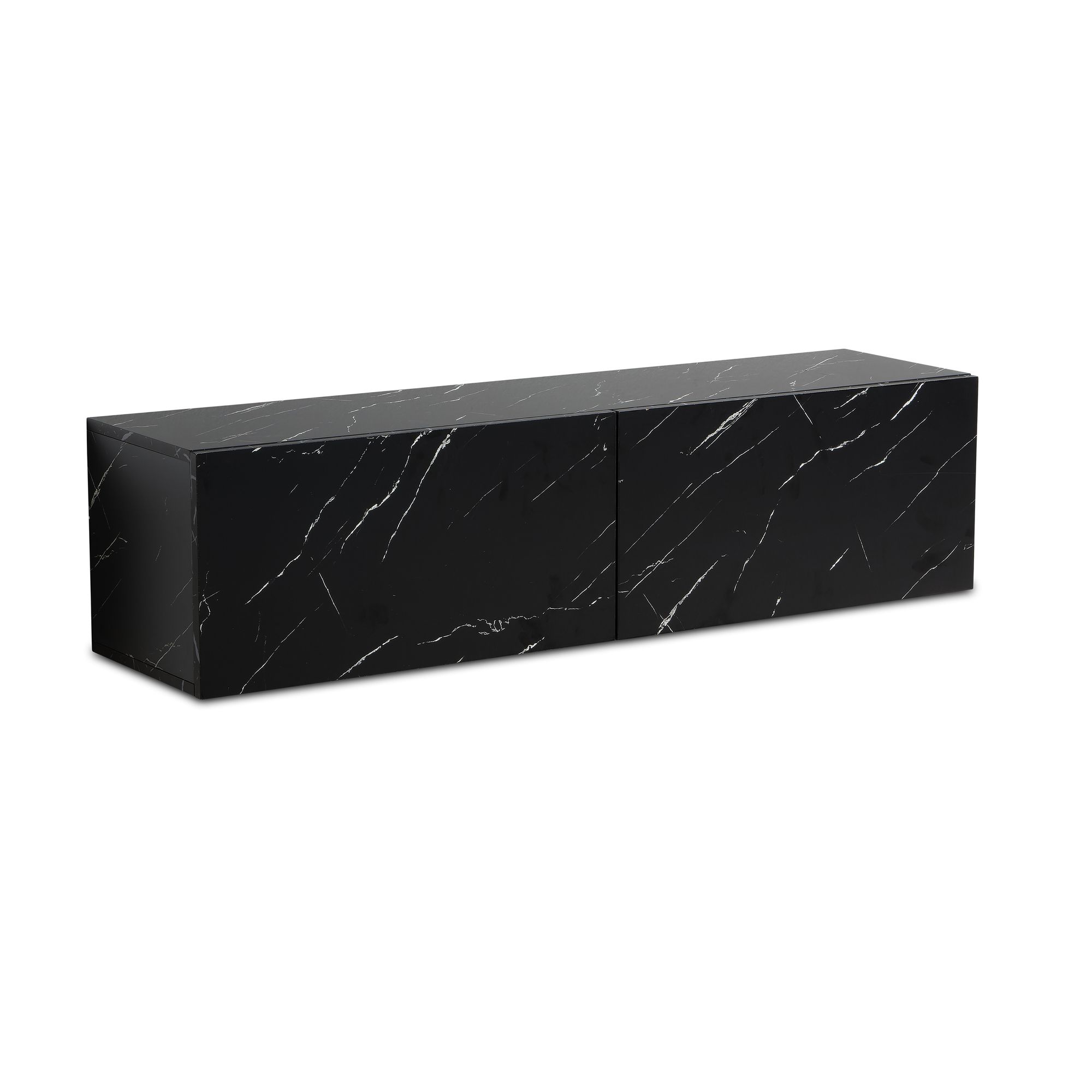 TV-Board Haugland Marmoroptik Schwarz Breite 120 cm