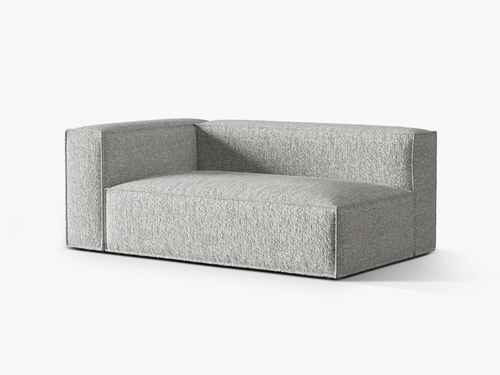Micadoni Modul Nuria Groß 3-Sitzer Links Boucle Silber