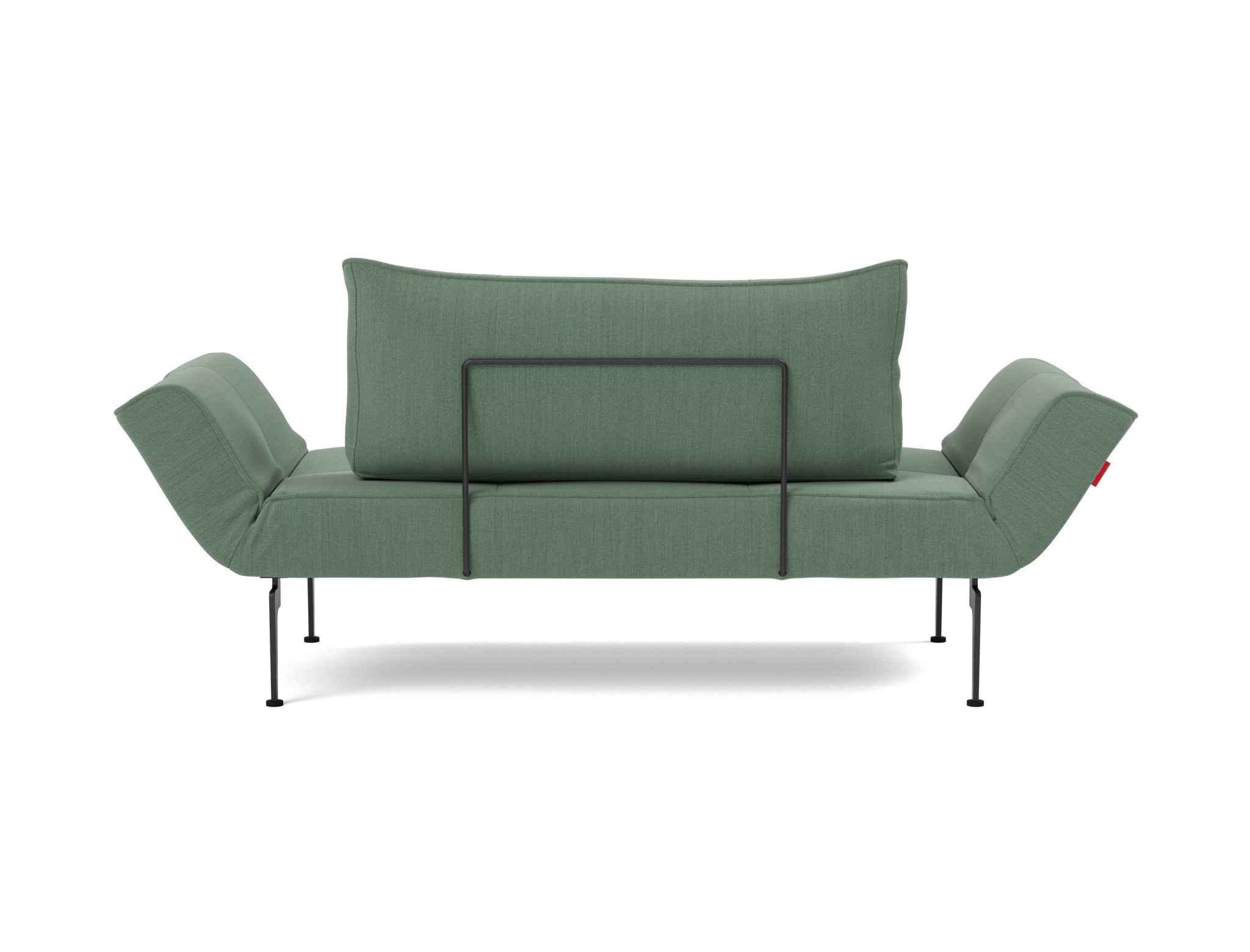 Tagesbett Zeal Flachgewebe Elegance 518-Green Beine Laser schwarz