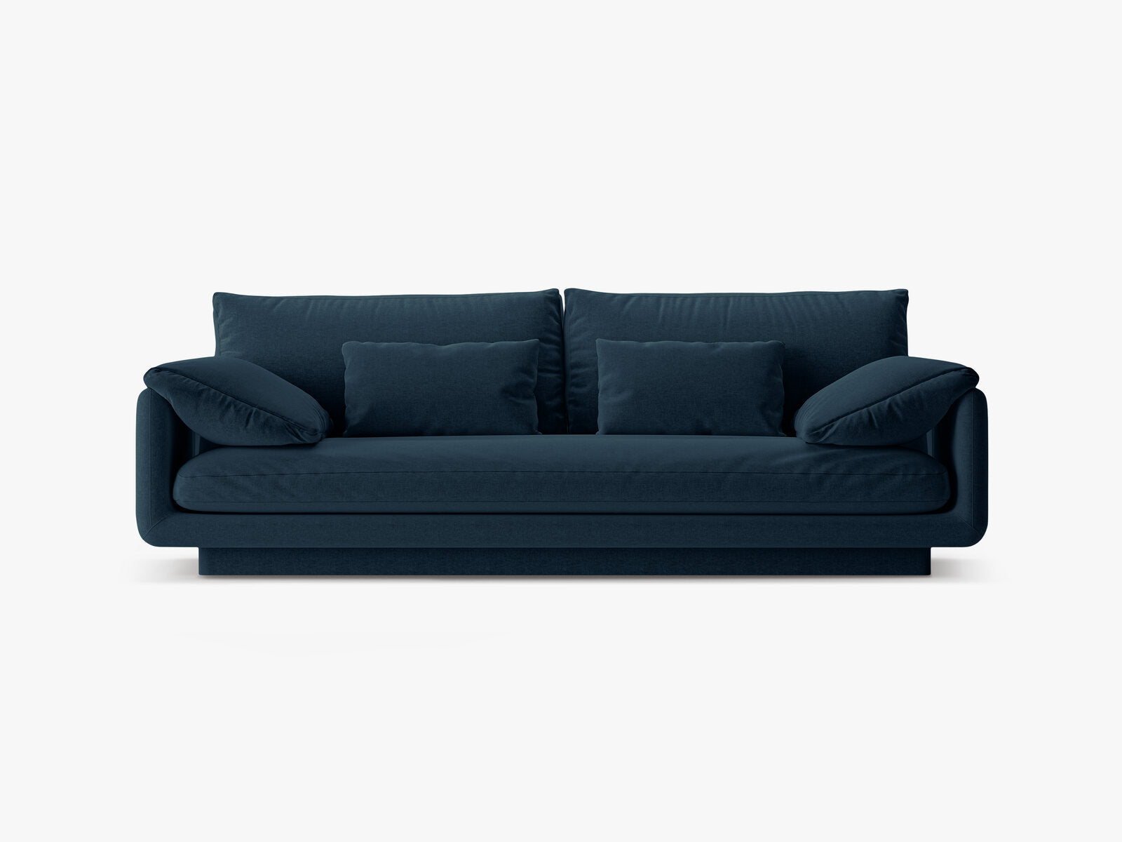 Micadoni Sofa Torino 3-Sitzer Strukturierter Stoff Marineblau