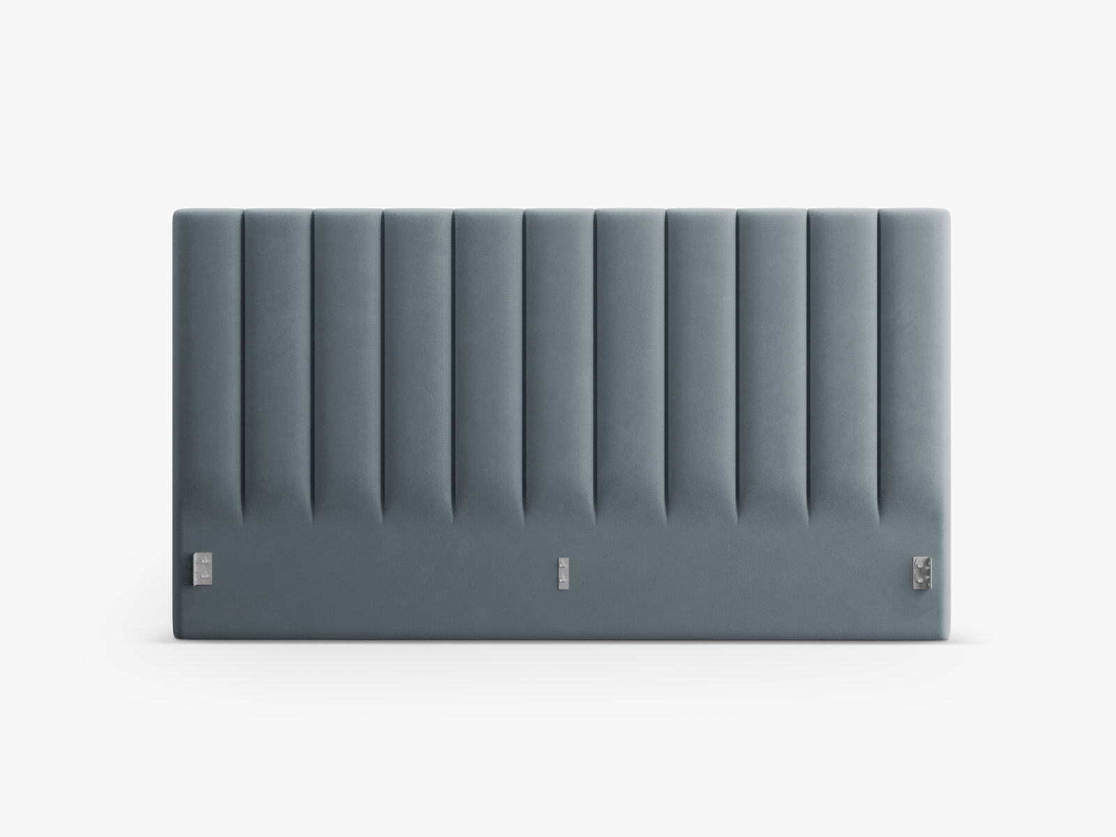 Micadoni Allison Samtiger Kopfteil Samt Bluvel Hellblau 210.5x100