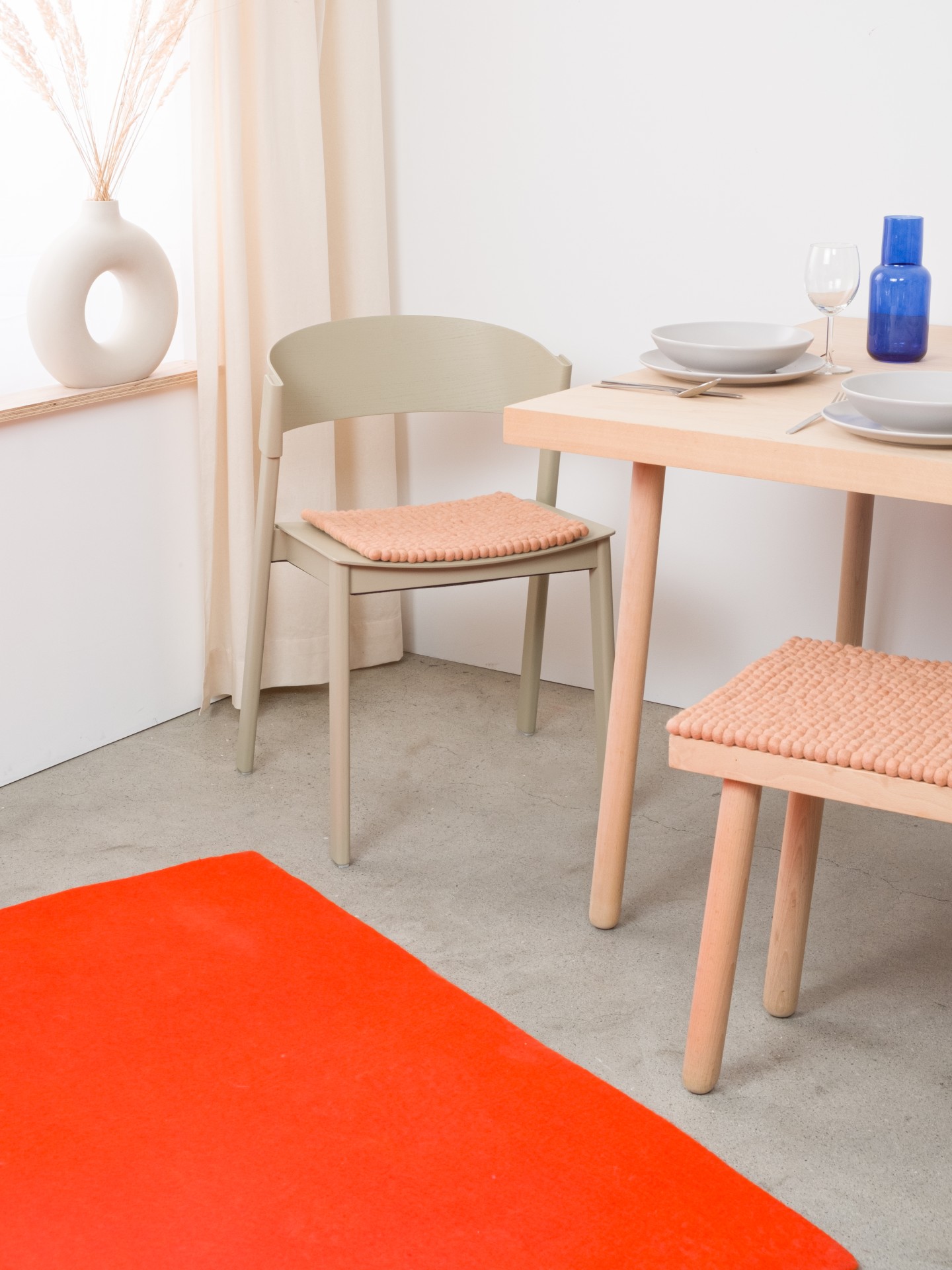 myfelt Merle - Filzkugel Sitzauflage quadratisch