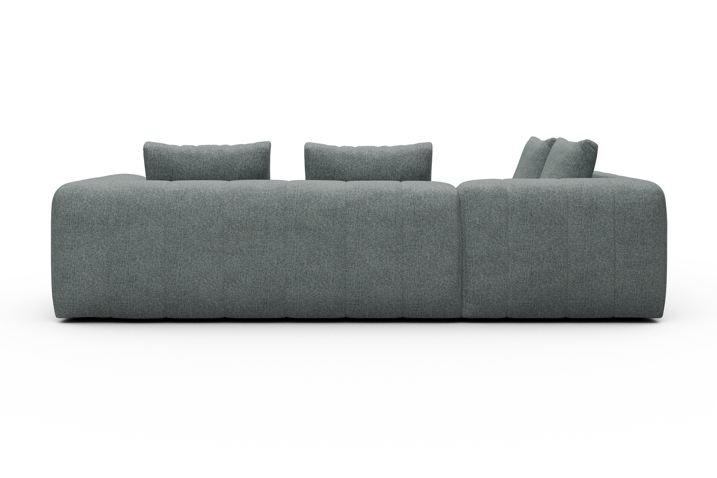 Ecksofa Hugo 2x 2,5-Sitzer Armlehne rechts Casone-Light-Mixed-Green