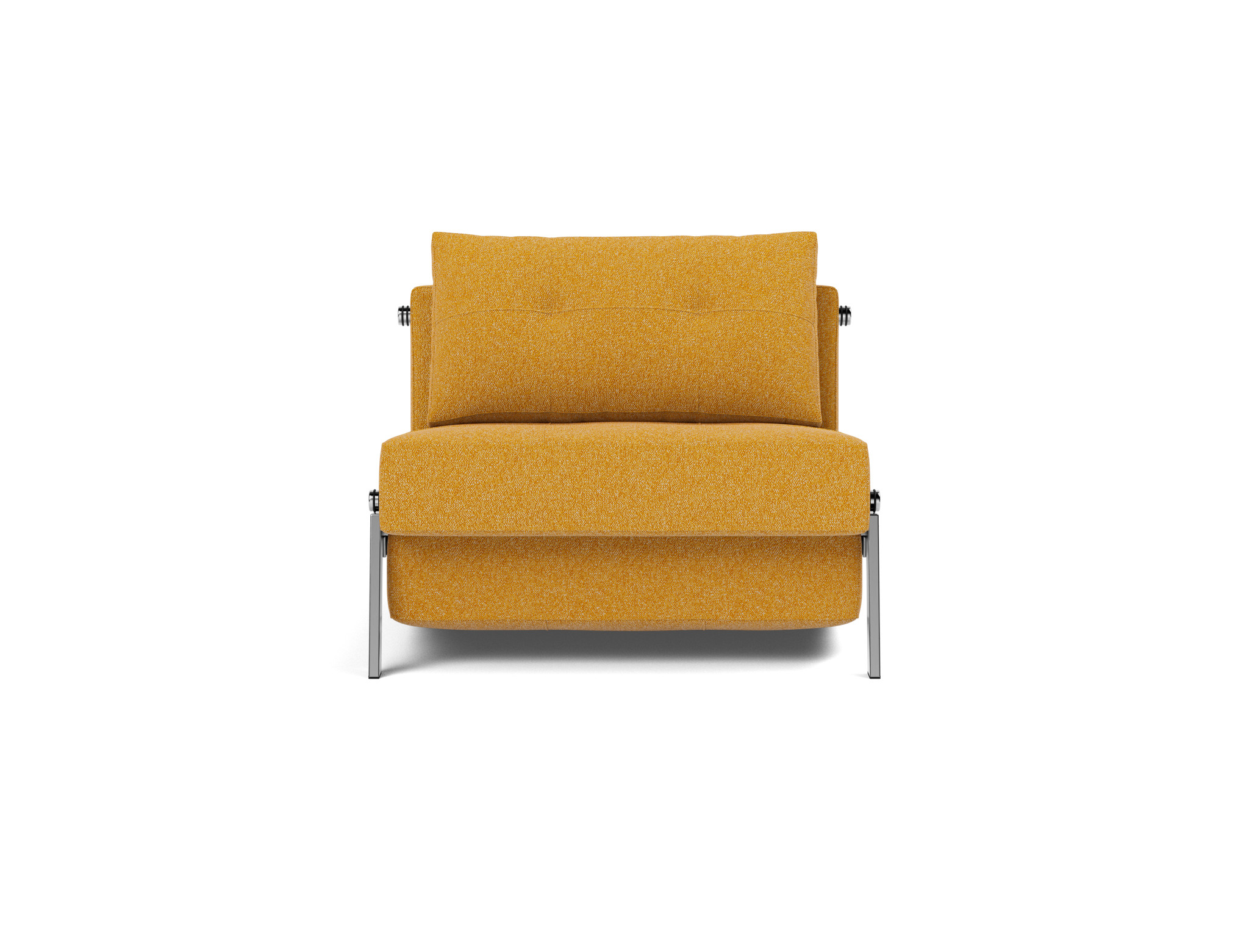 Schlafsessel Cubed 90 Boucle Skandi 536-Ochre Beine Chrom