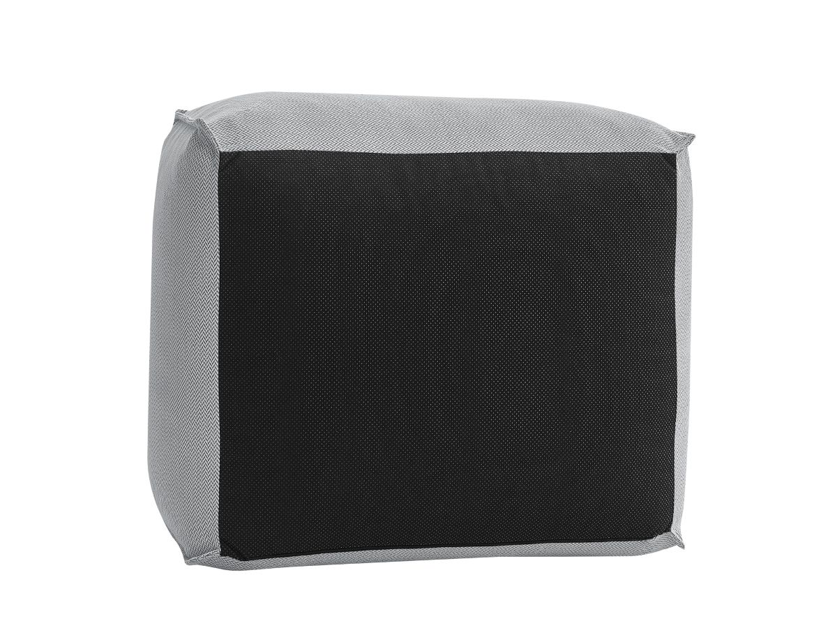 Bobochic Biarritz Pouf Melange-Stoff Grau