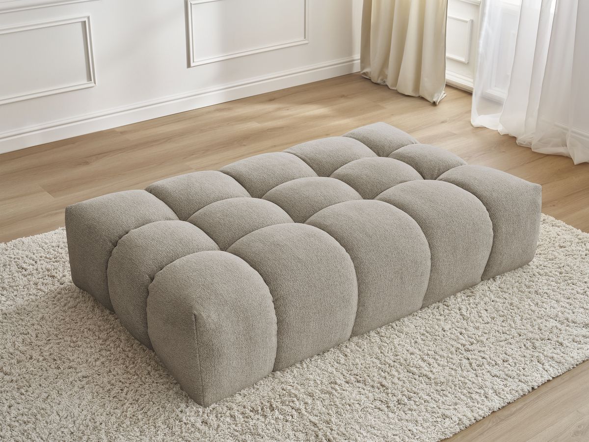 Bobochic Everest Pouf 166 × 100 cm Melange-Stoff Taupe