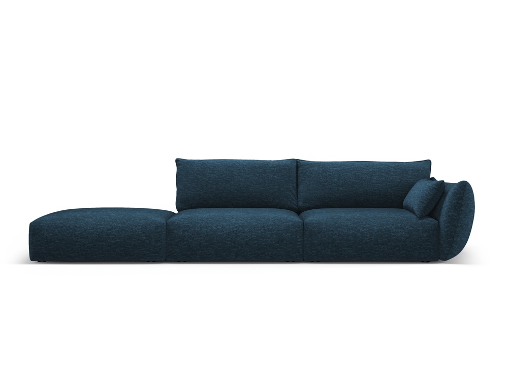 Cosmopolitan Design Sofa Matera 4-Sitzer offen Chenille Eden Marineblau Links