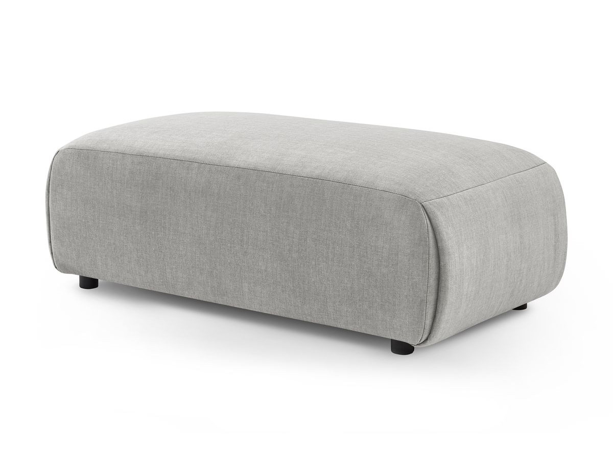 Bobochic Jeanne Pouf 66 × 117 cm Samt Hellgrau